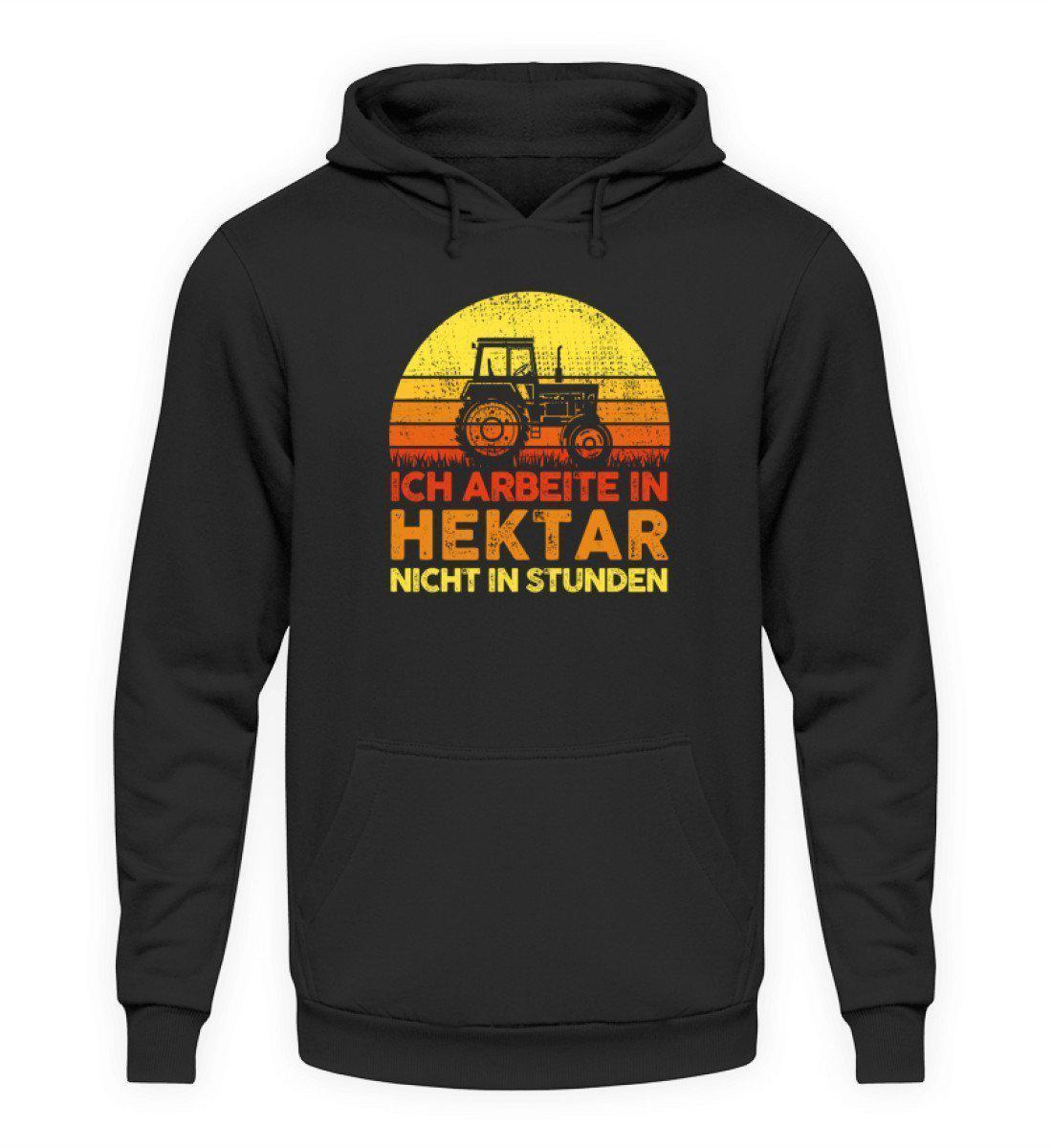 Traktor Hektar Stunden Retro · Unisex Kapuzenpullover Hoodie-Unisex Hoodie-Jet Black-L-Agrarstarz