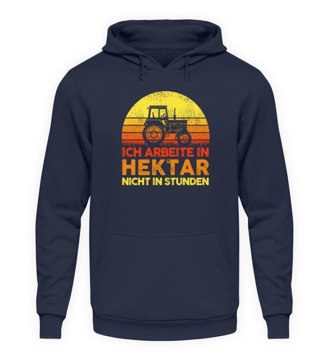 Traktor Hektar Stunden Retro · Unisex Kapuzenpullover Hoodie-Unisex Hoodie-Oxford Navy-L-Agrarstarz