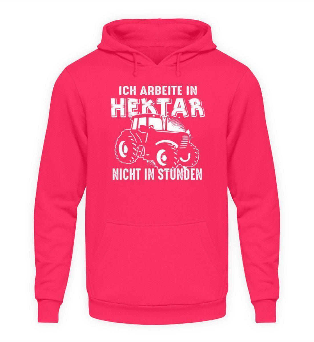 Traktor Hektar Stunden · Unisex Kapuzenpullover Hoodie-Unisex Hoodie-Hot Pink-L-Agrarstarz