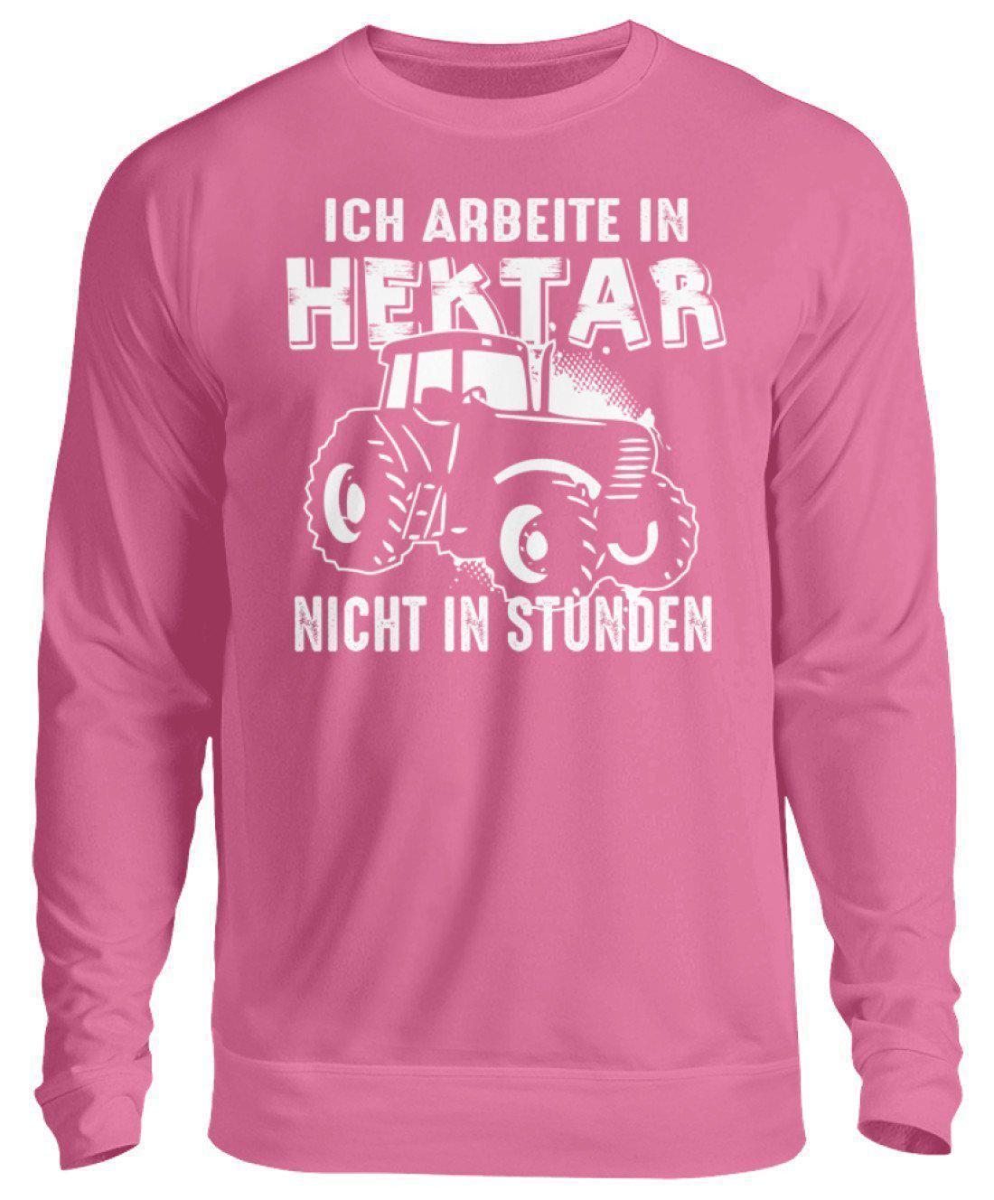 Traktor Hektar Stunden · Unisex Sweatshirt Pullover-Unisex Sweatshirt-Candyfloss Pink-S-Agrarstarz