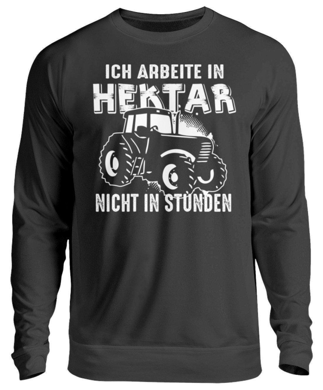 Traktor Hektar Stunden · Unisex Sweatshirt Pullover-Unisex Sweatshirt-Jet Black-S-Agrarstarz