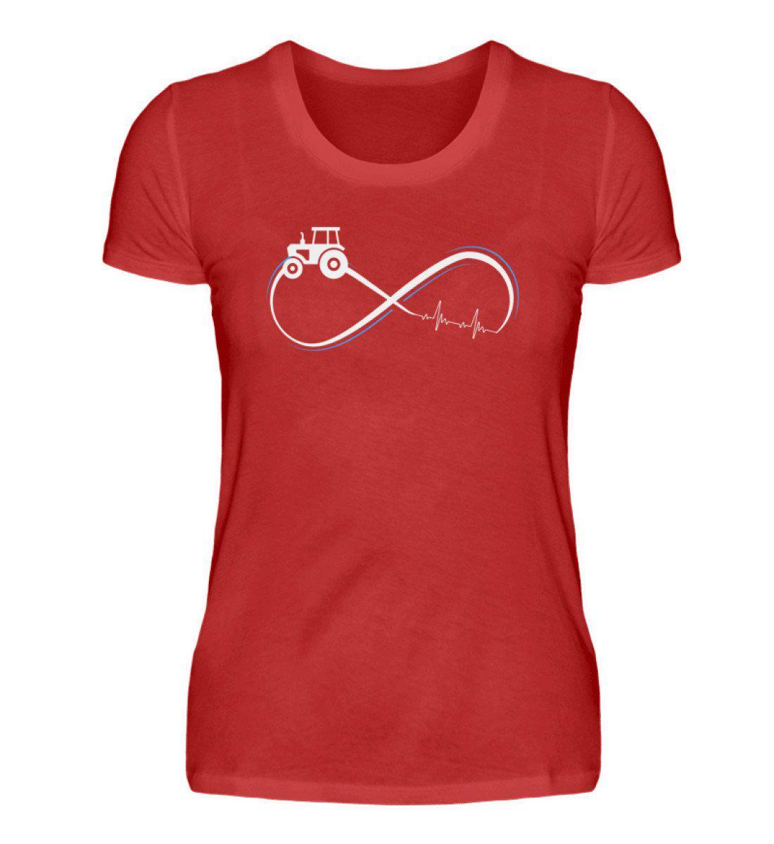 Traktor Infinity Simple · Damen T-Shirt-Damen Basic T-Shirt-Red-S-Agrarstarz