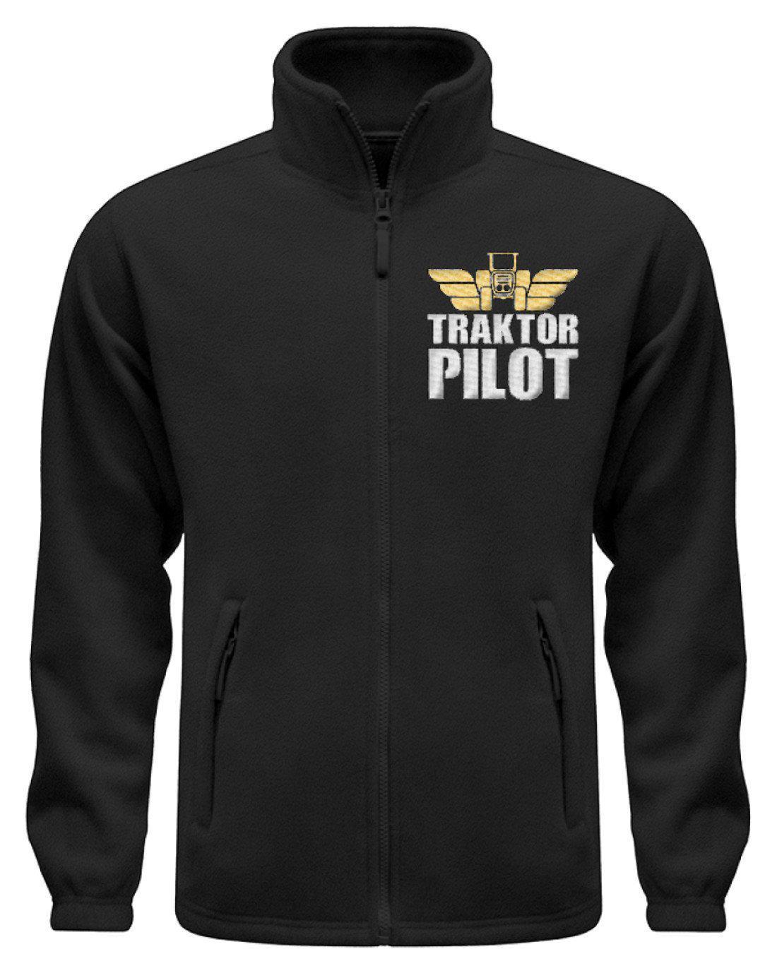 Traktor Pilot · Fleece Jacke mit Stick-Fleece Jacke mit Stick-Black-S-Agrarstarz