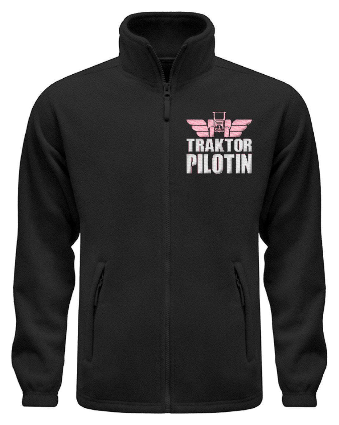 Traktor Pilotin · Fleece Jacke mit Stick-Fleece Jacke mit Stick-Black-S-Agrarstarz