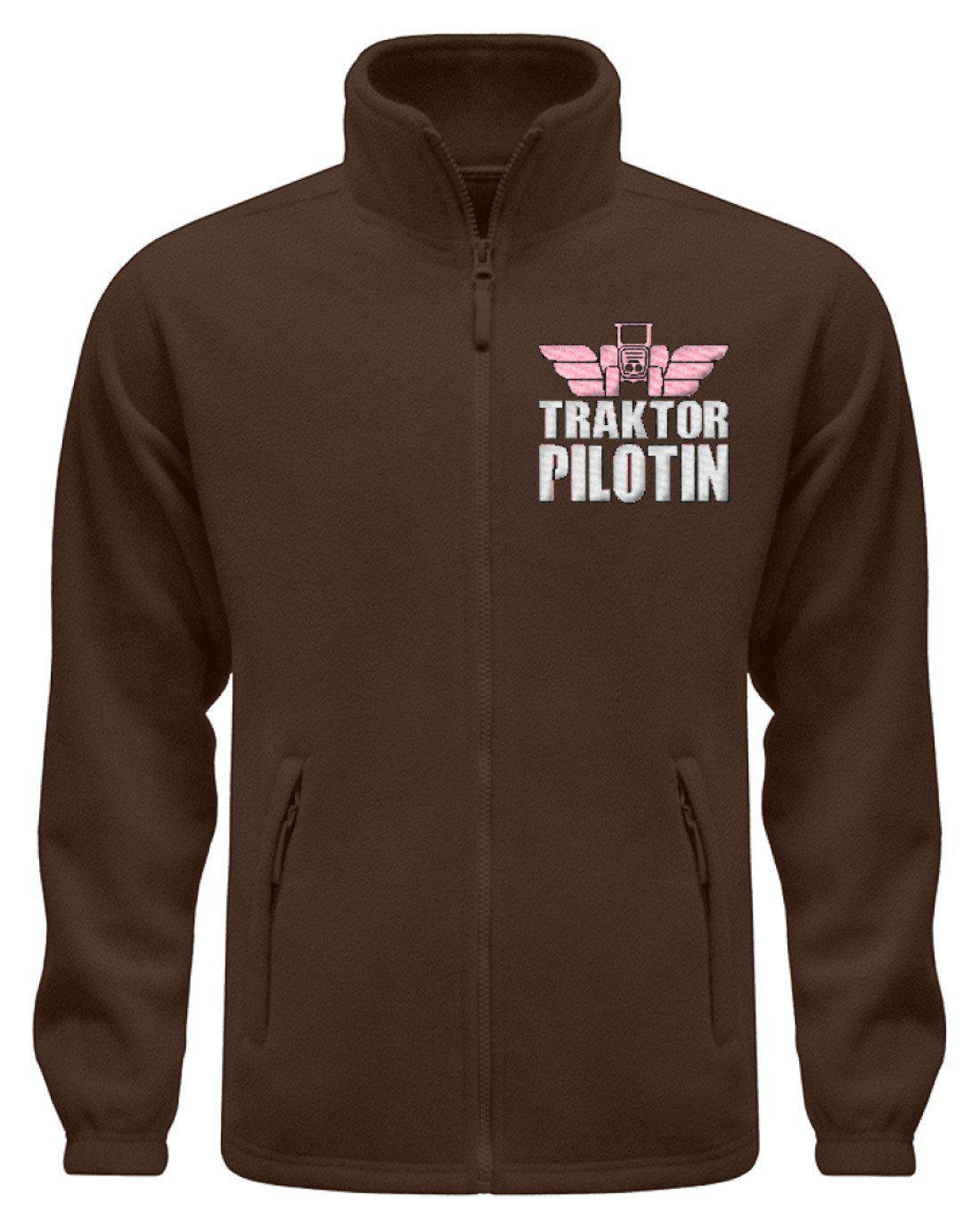 Traktor Pilotin · Fleece Jacke mit Stick-Fleece Jacke mit Stick-Dark Chocolate-S-Agrarstarz