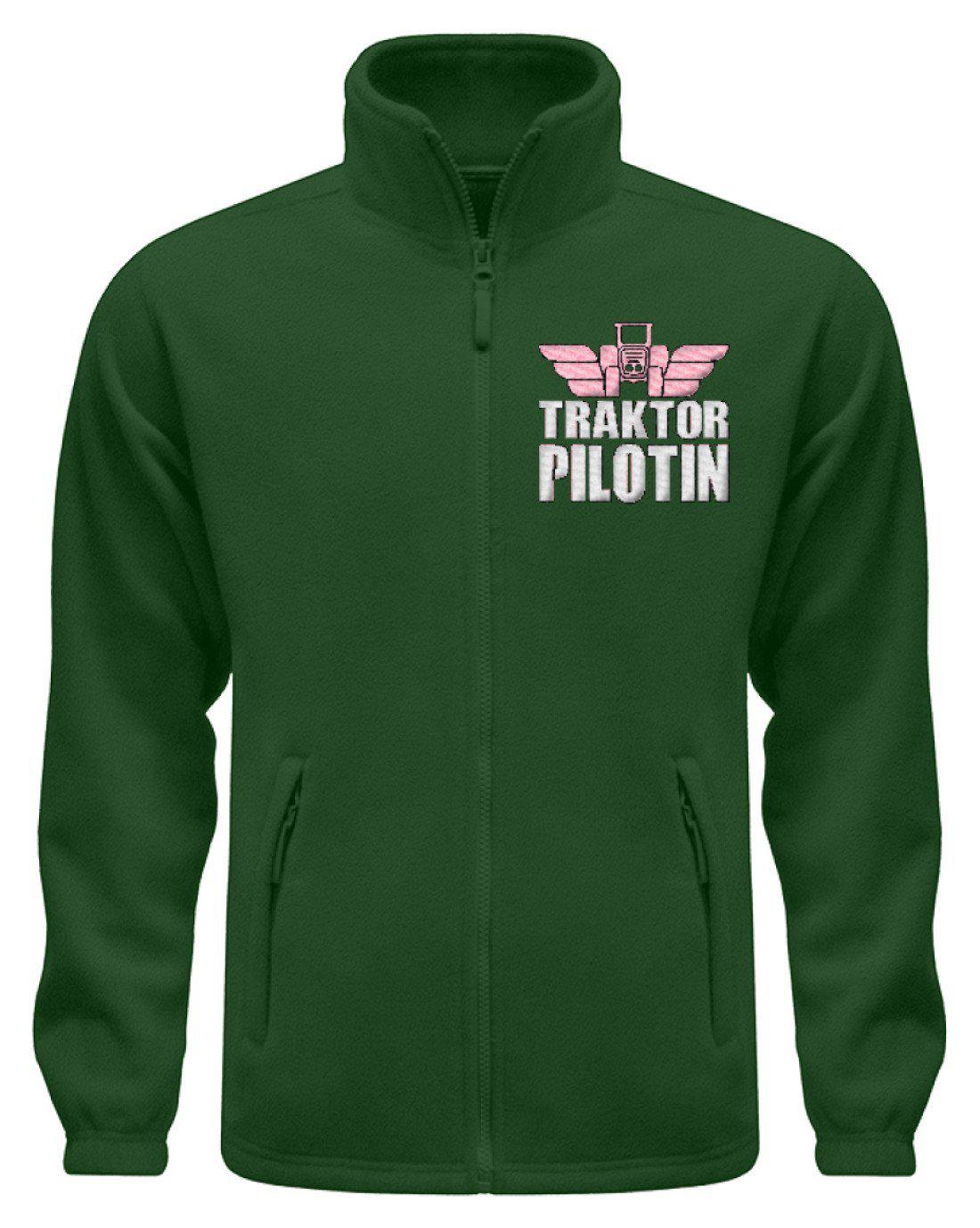 Traktor Pilotin · Fleece Jacke mit Stick-Fleece Jacke mit Stick-Dark Green-S-Agrarstarz