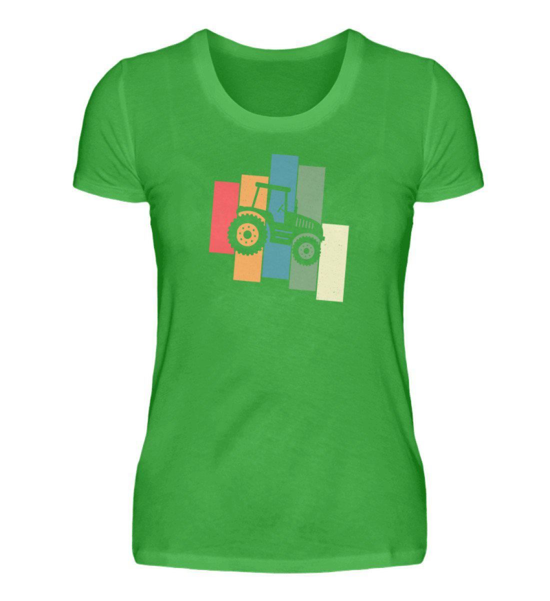 Traktor Retro 2 · Damen T-Shirt-Damen Basic T-Shirt-Green Apple-S-Agrarstarz