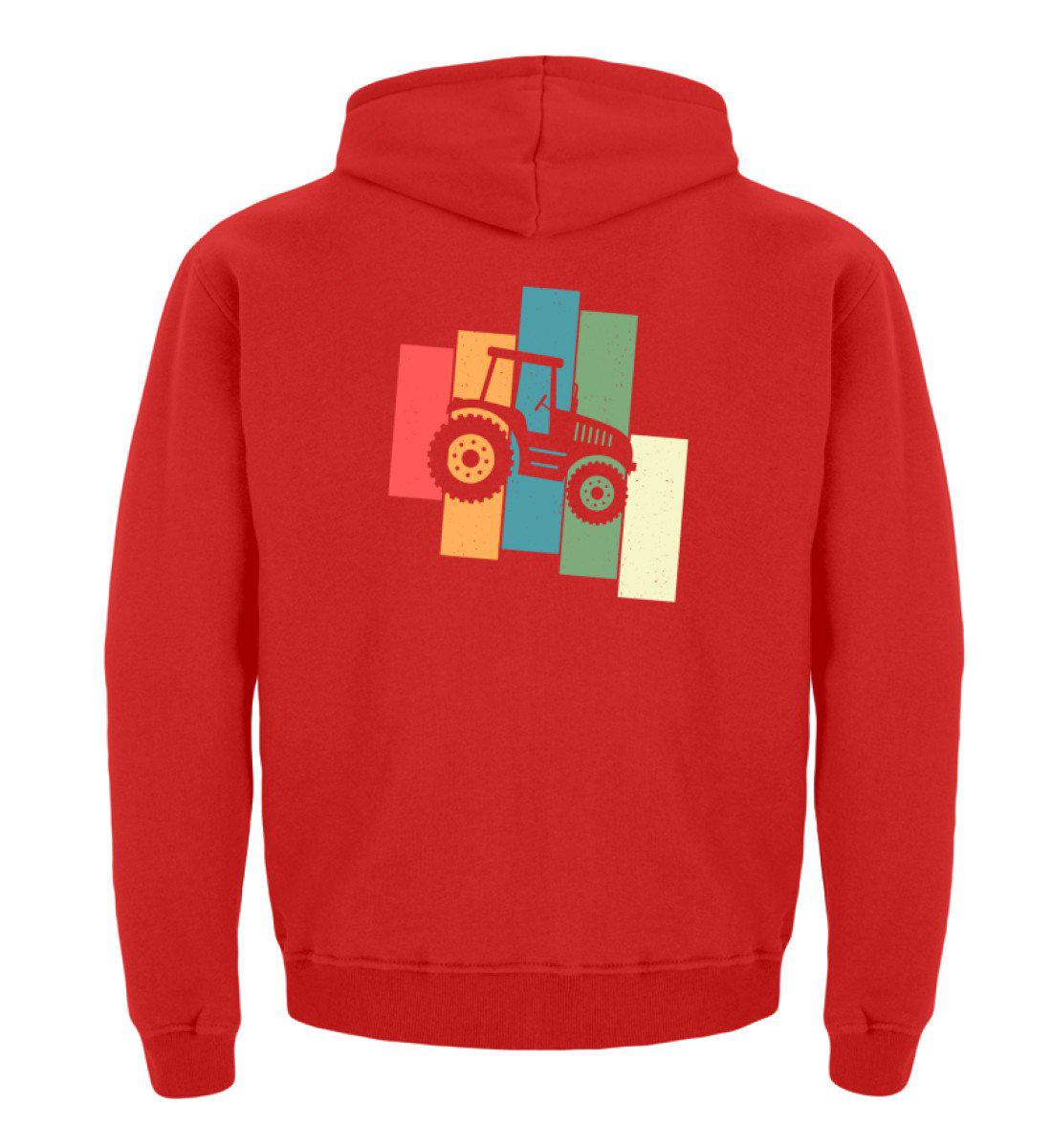 Traktor Retro 2 · Kinder Kapuzenpullover Hoodie-Kinder Hoodie-Fire Red-12/14 (152/164)-Agrarstarz