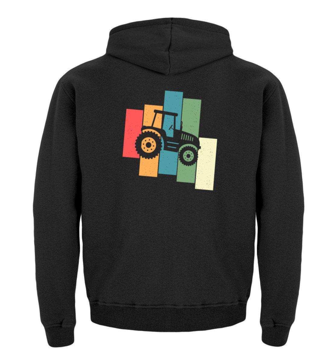 Traktor Retro 2 · Kinder Kapuzenpullover Hoodie-Kinder Hoodie-Jet Black-12/14 (152/164)-Agrarstarz