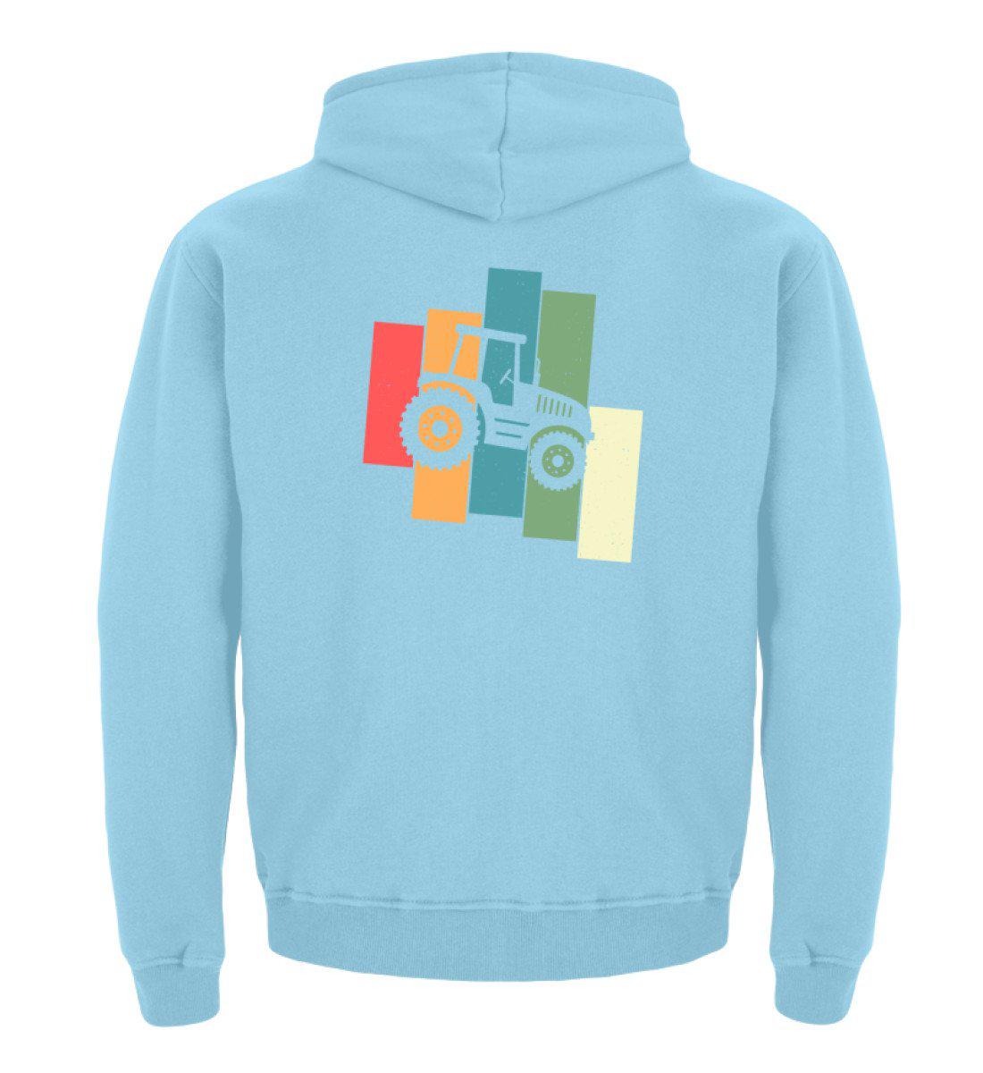 Traktor Retro 2 · Kinder Kapuzenpullover Hoodie-Kinder Hoodie-Sky Blue-12/14 (152/164)-Agrarstarz