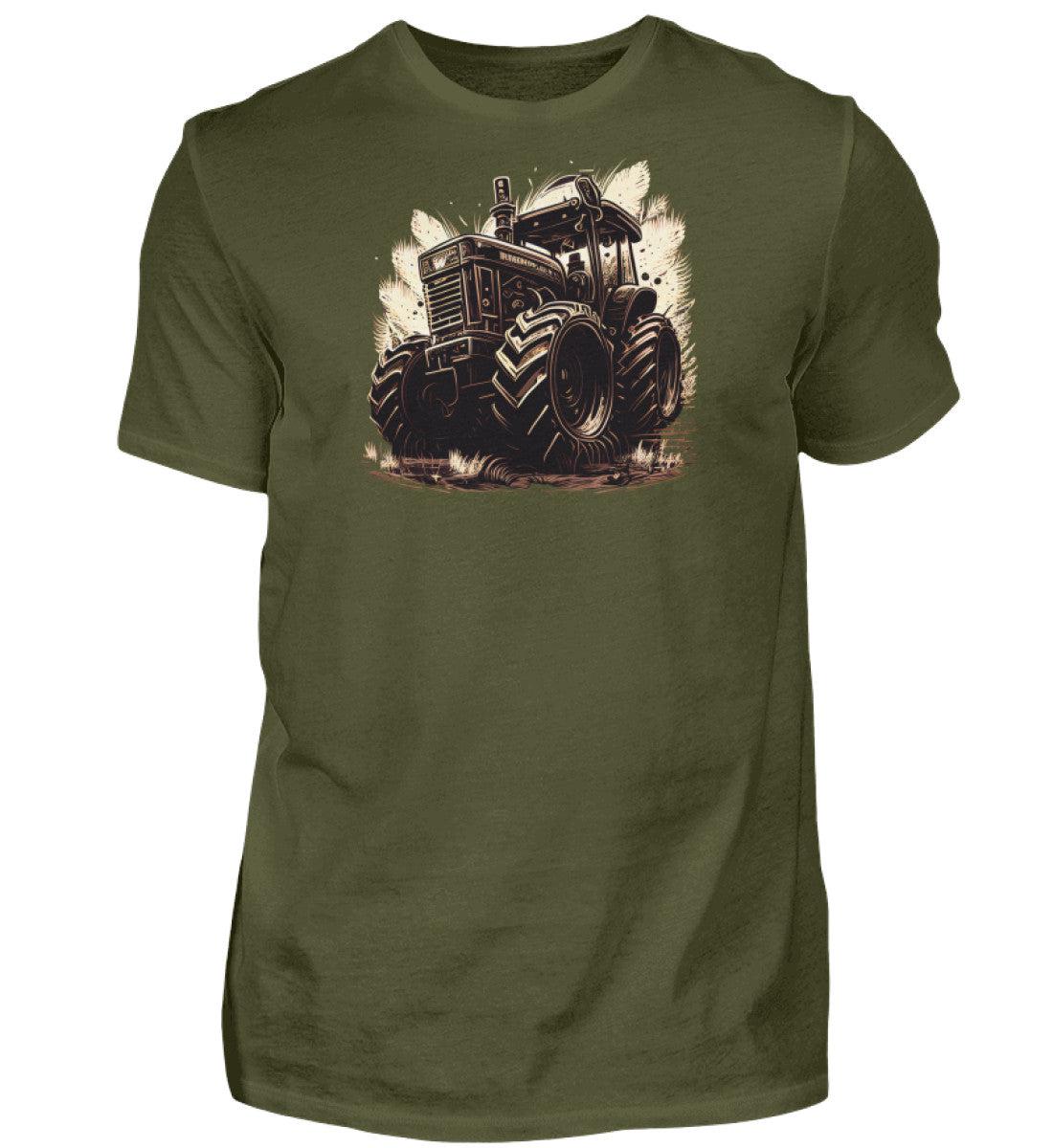 Traktor Retro · Herren T-Shirt-Herren Basic T-Shirt-Urban Khaki-S-Agrarstarz