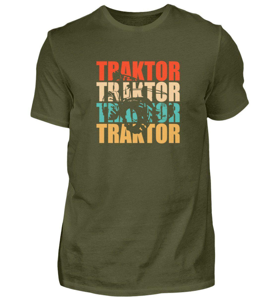 Traktor Retro · Herren T-Shirt-Herren Basic T-Shirt-Urban Khaki-S-Agrarstarz
