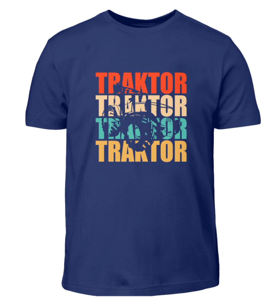 Traktor Retro · Kinder T-Shirt-Kinder T-Shirt-Indigo-12/14 (152/164)-Agrarstarz