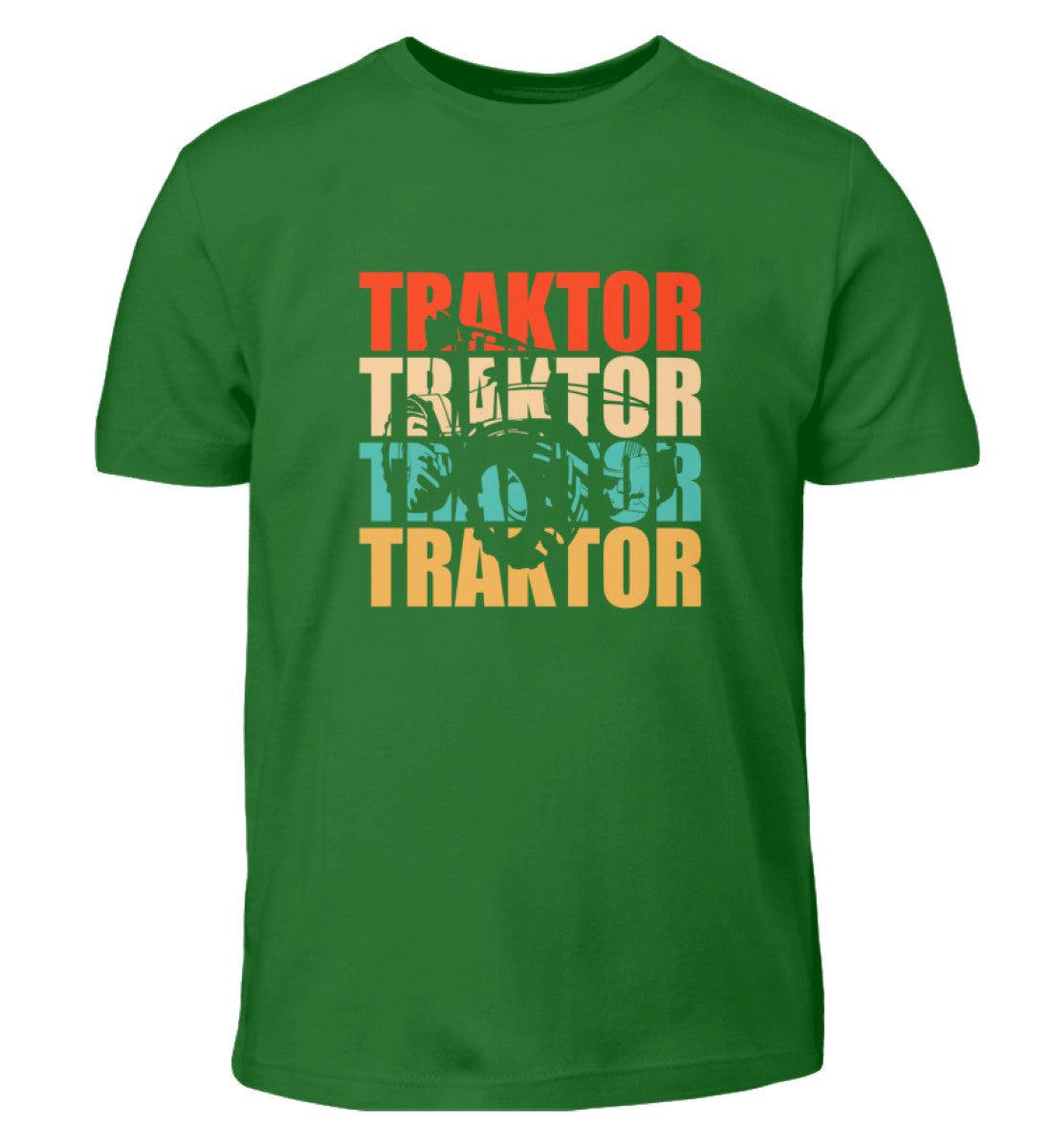 Traktor Retro · Kinder T-Shirt-Kinder T-Shirt-Kelly Green-12/14 (152/164)-Agrarstarz
