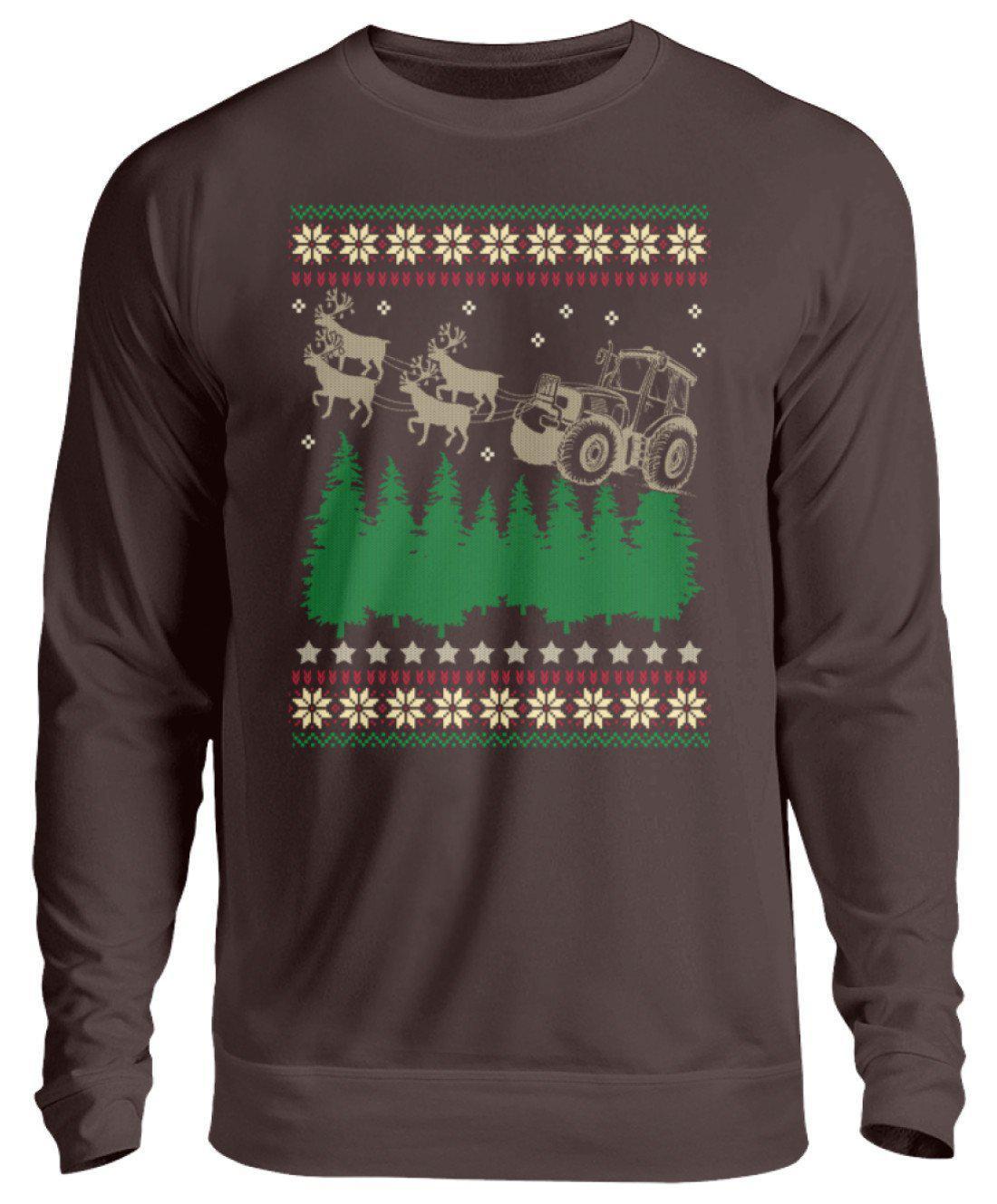 Traktor Schlitten Ugly Christmas · Unisex Sweatshirt Pullover-Unisex Sweatshirt-Hot Chocolate-S-Agrarstarz