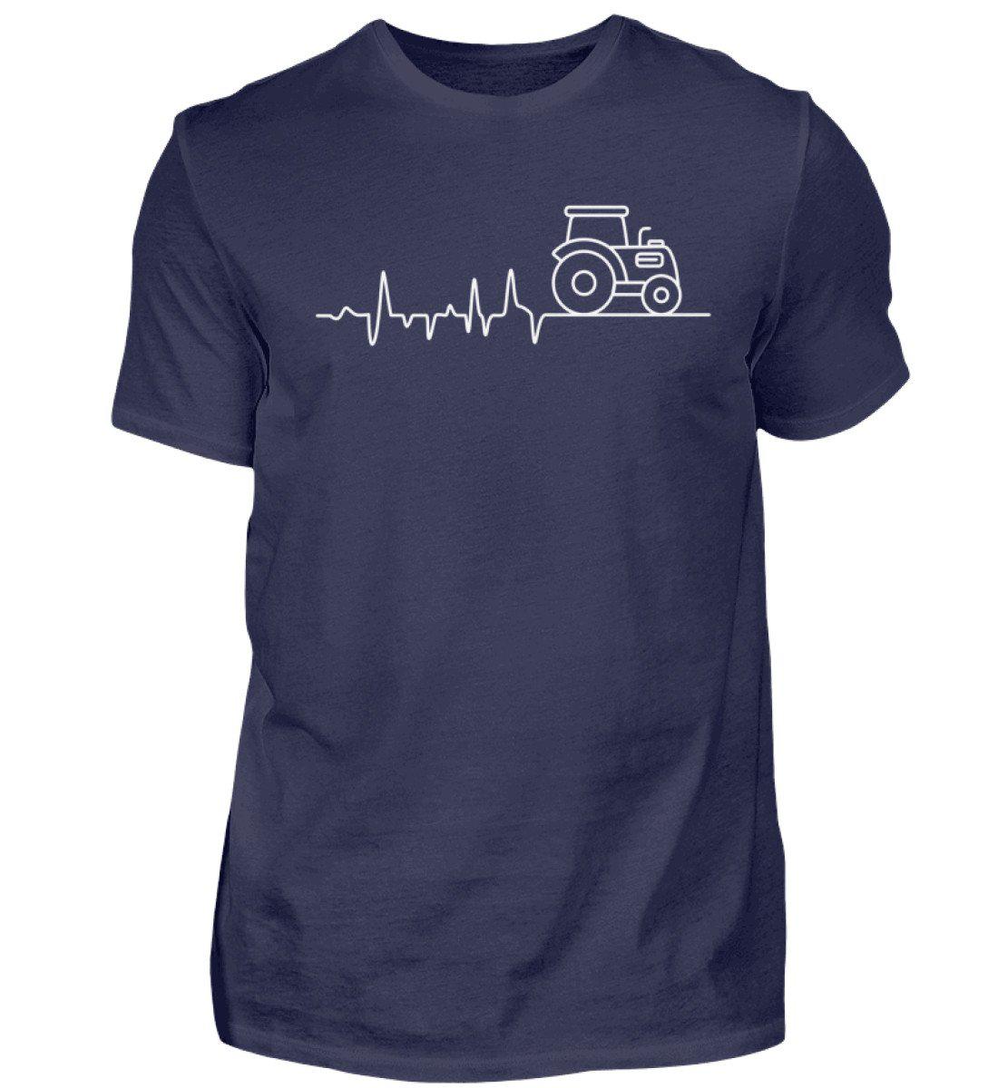 Traktor Simple Heartbeat · Herren T-Shirt-Herren Basic T-Shirt-Navy-S-Agrarstarz