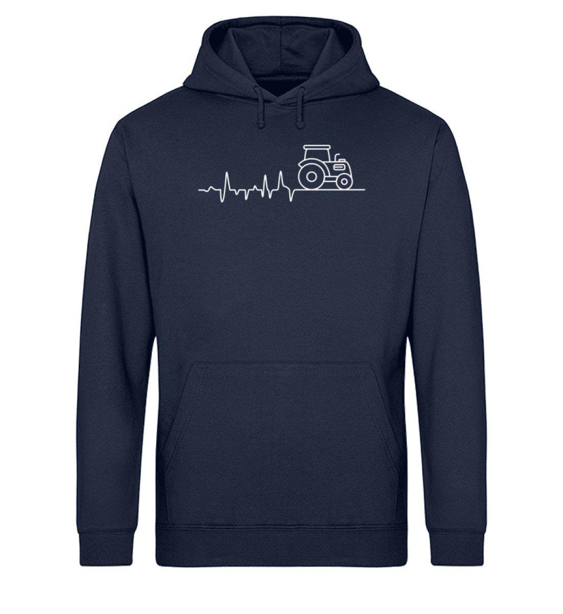 Traktor Simple Heartbeat · Unisex Organic Hoodie-Drummer Hoodie ST/ST-French Navy-XS-Agrarstarz