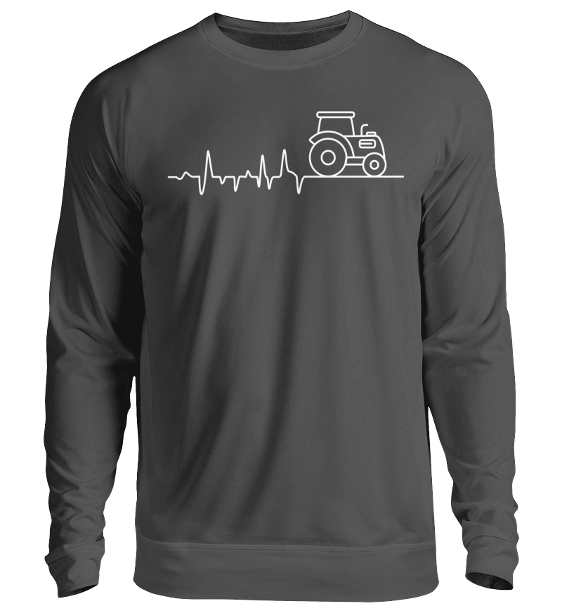 Traktor Simple Heartbeat · Unisex Sweatshirt Pullover 70-Storm Grey-M-Agrarstarz