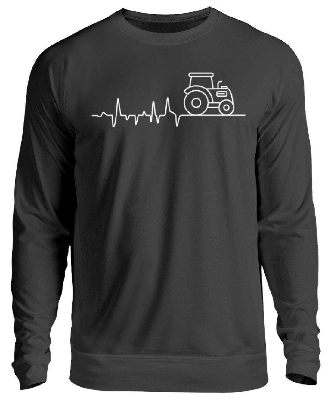 Traktor Simple Heartbeat · Unisex Sweatshirt Pullover-Unisex Sweatshirt-Jet Black-S-Agrarstarz