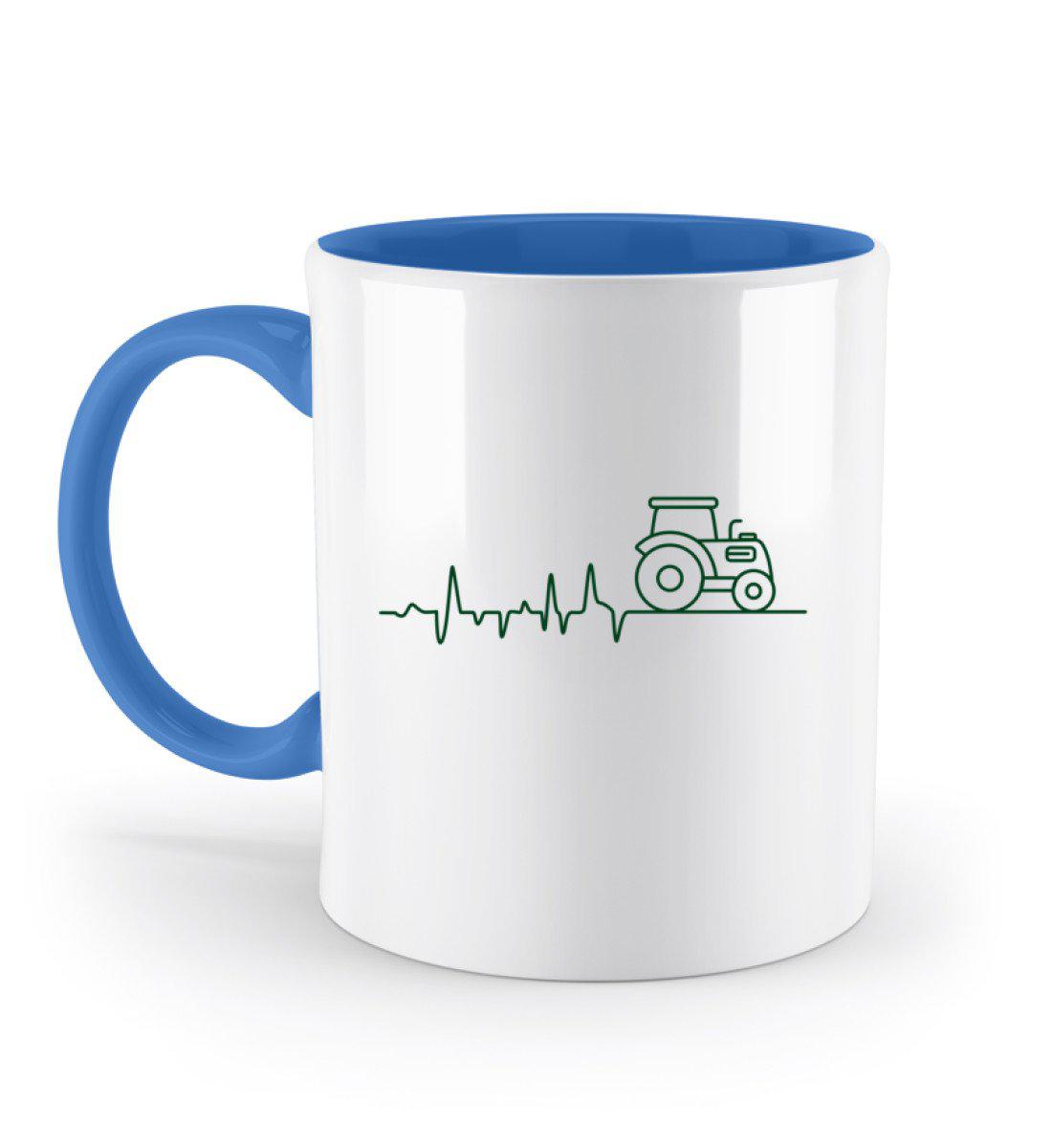Traktor Simple heartbeat · Keramik Tasse zweifarbig-Keramik Tasse Zweifarbig-Blue-330ml-Agrarstarz