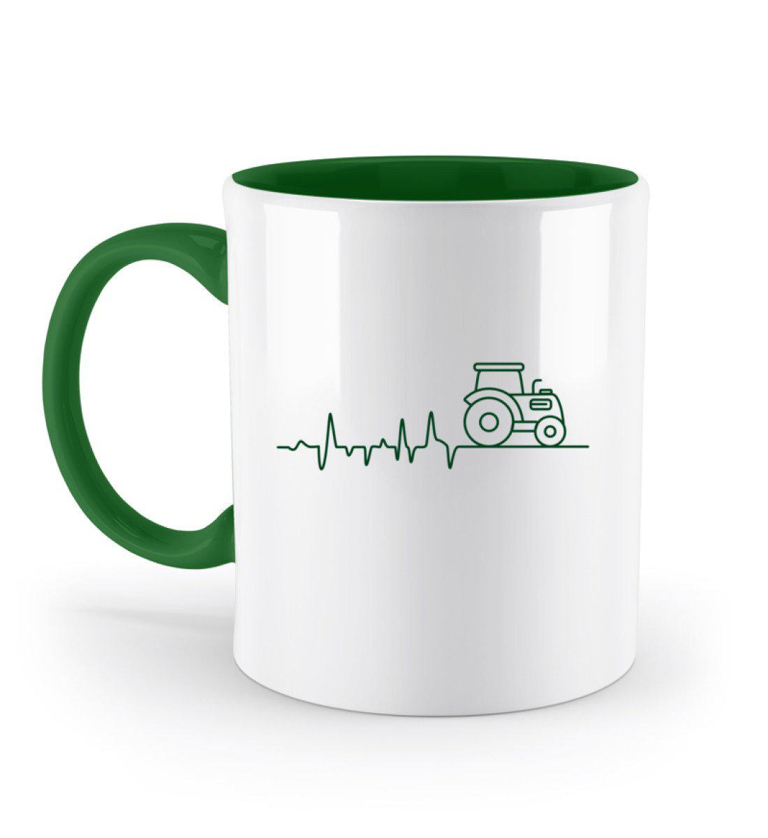 Traktor Simple heartbeat · Keramik Tasse zweifarbig-Keramik Tasse Zweifarbig-Irish Green-330ml-Agrarstarz