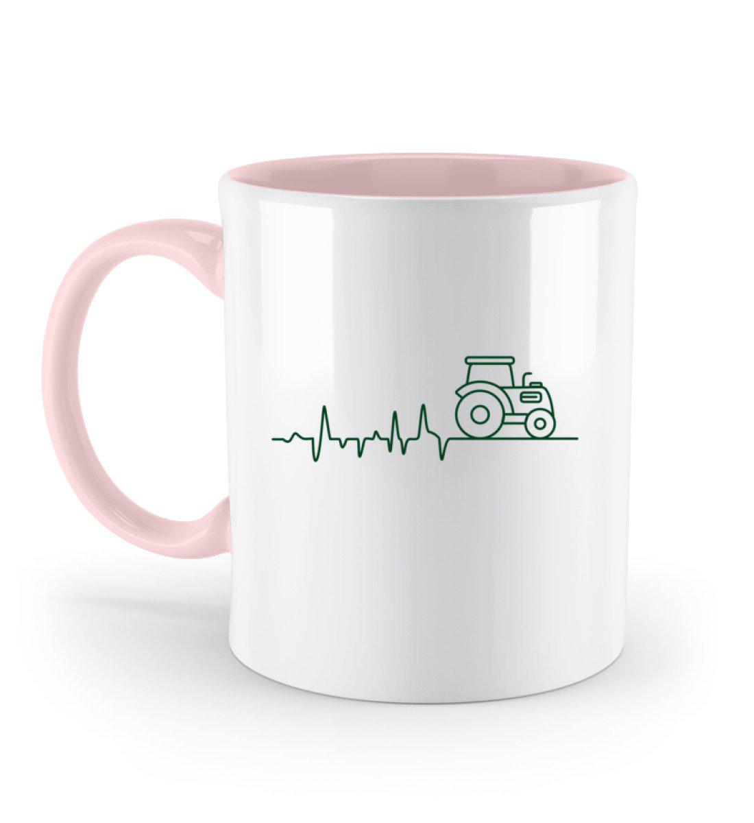 Traktor Simple heartbeat · Keramik Tasse zweifarbig-Keramik Tasse Zweifarbig-Powder Pink-330ml-Agrarstarz