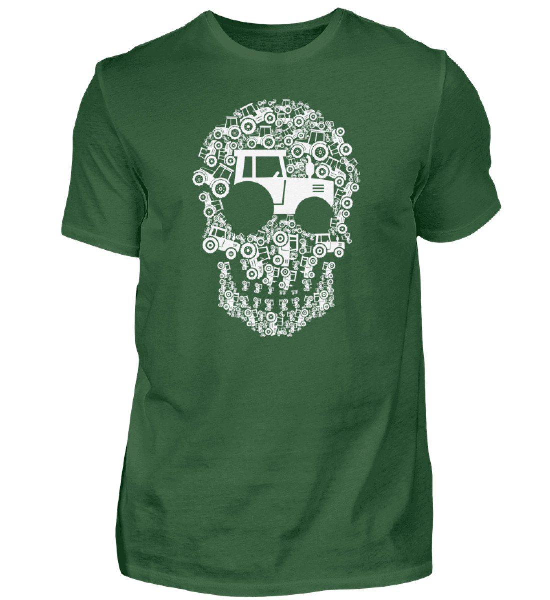 Traktor Totenkopf · Herren T-Shirt-Herren Basic T-Shirt-Bottle Green-S-Agrarstarz