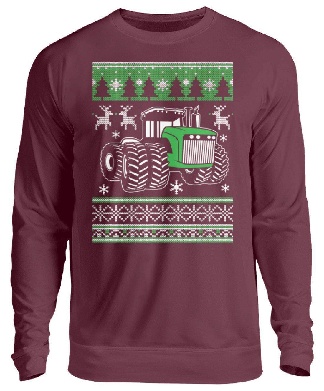 Traktor Ugly Christmas · Unisex Sweatshirt Pullover-Unisex Sweatshirt-Burgundy-S-Agrarstarz