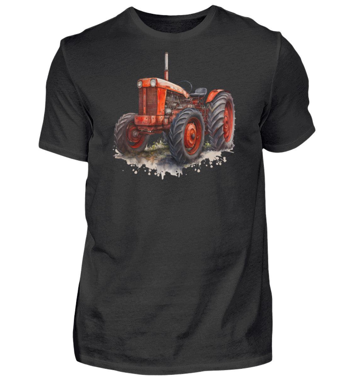 Traktor Wasserfarben 2 · Herren T-Shirt-Herren Basic T-Shirt-Black-XS-Agrarstarz