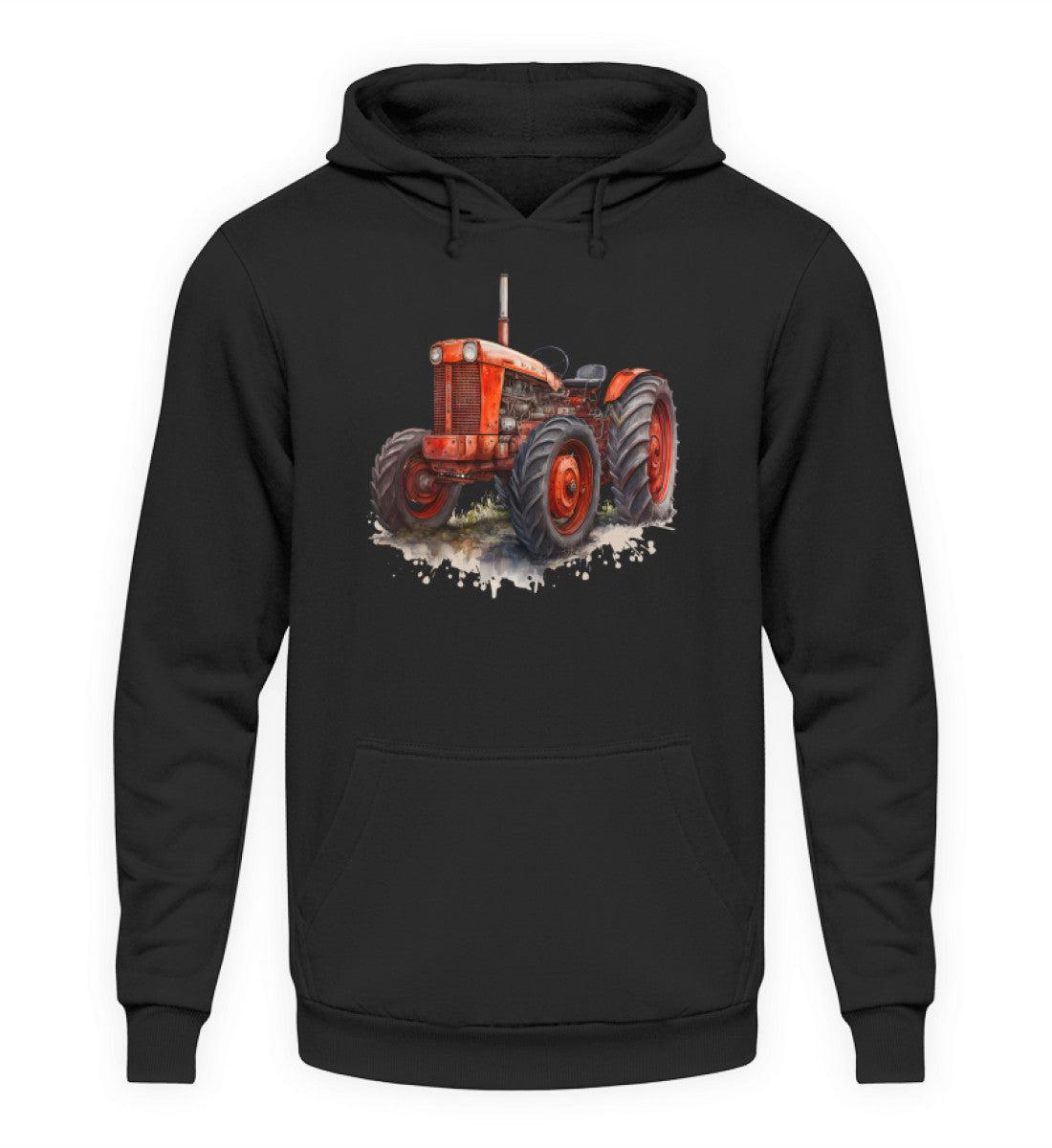 Traktor Wasserfarben 2 · Unisex Kapuzenpullover Hoodie-Unisex Hoodie-Deep Black-XS-Agrarstarz