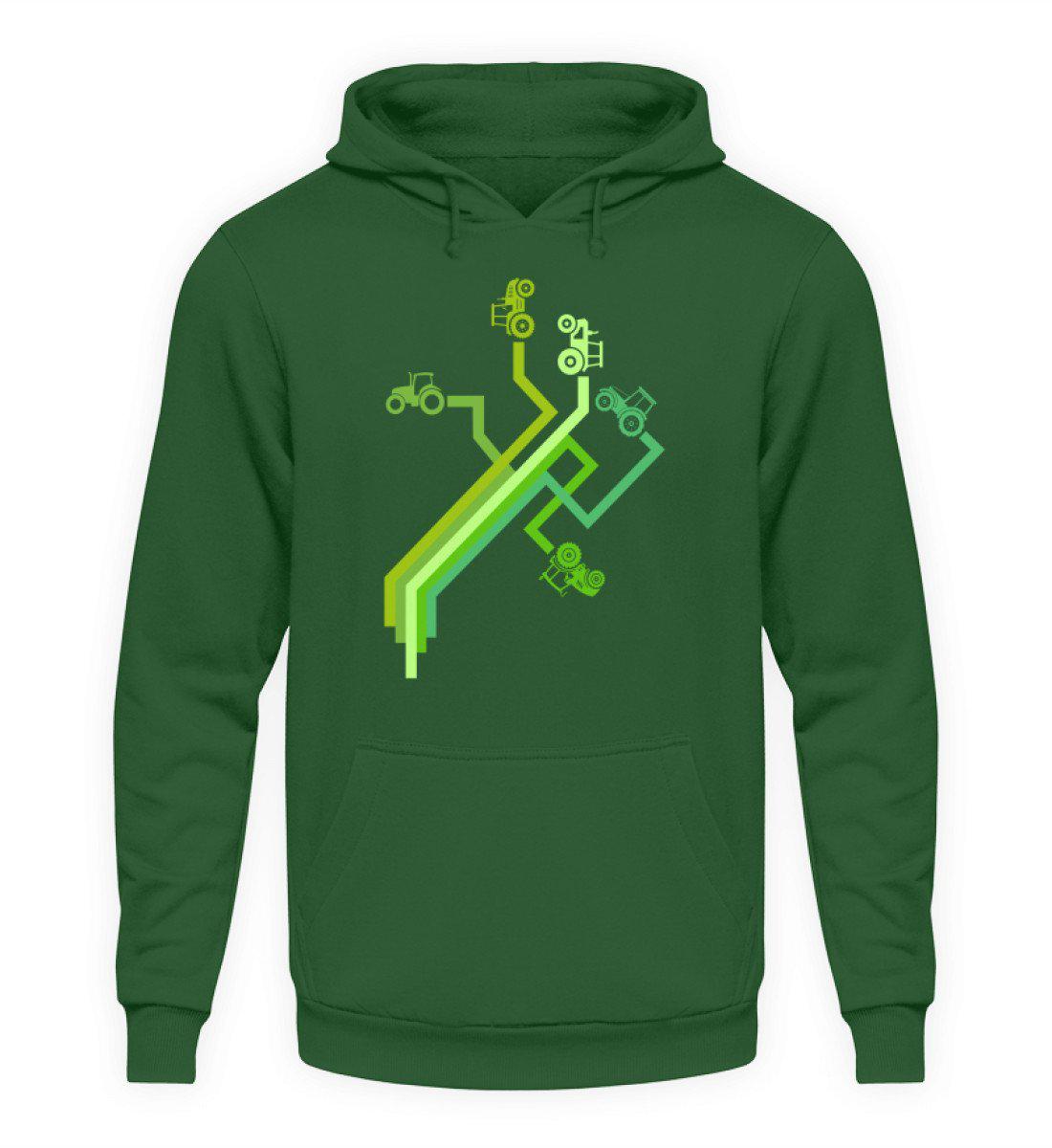 Traktor Wege · Unisex Kapuzenpullover Hoodie-Unisex Hoodie-Bottle Green-S-Agrarstarz