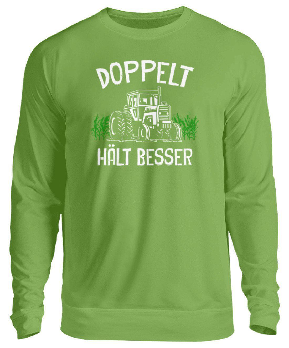 Traktor doppelt · Unisex Sweatshirt Pullover-Unisex Sweatshirt-LimeGreen-S-Agrarstarz