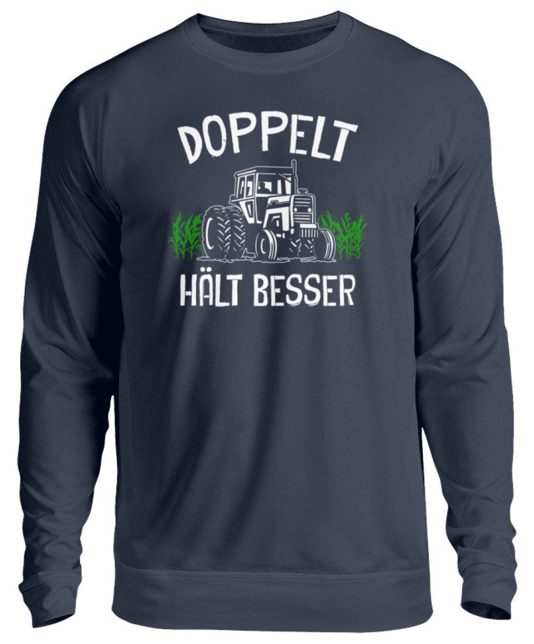 Traktor doppelt · Unisex Sweatshirt Pullover-Unisex Sweatshirt-Oxford Navy-S-Agrarstarz