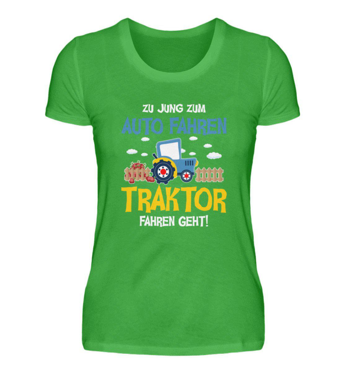 Traktor fahren geht · Damen T-Shirt-Damen Basic T-Shirt-Green Apple-S-Agrarstarz