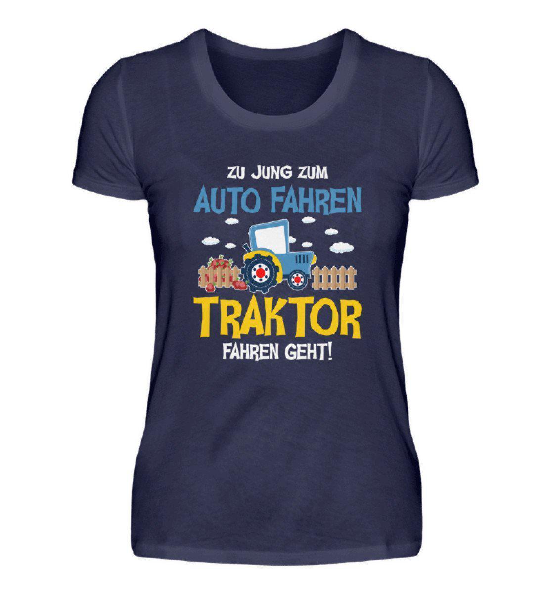 Traktor fahren geht · Damen T-Shirt-Damen Basic T-Shirt-Navy-S-Agrarstarz
