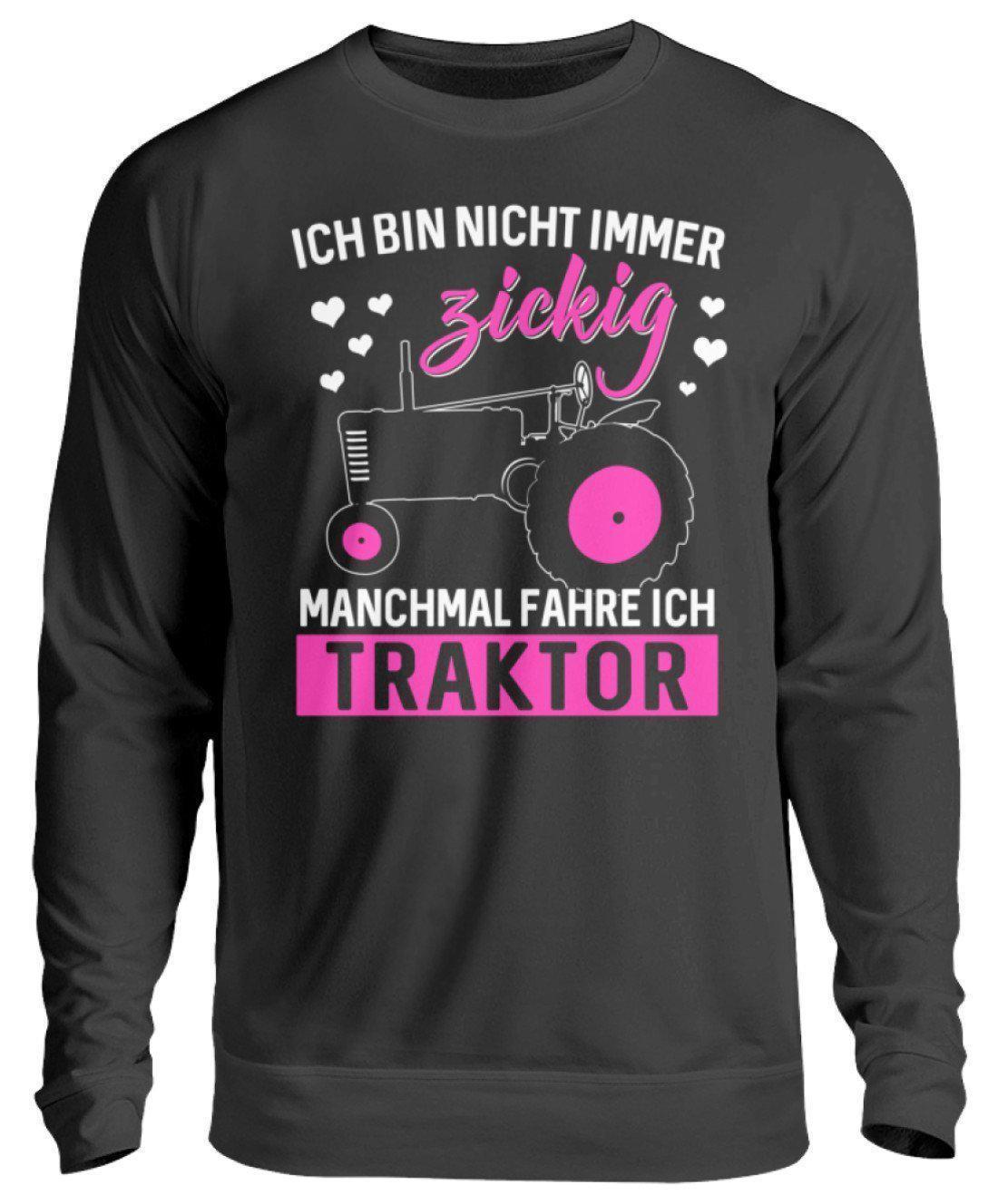 Traktor fahren zickig · Unisex Sweatshirt Pullover-Unisex Sweatshirt-Jet Black-S-Agrarstarz