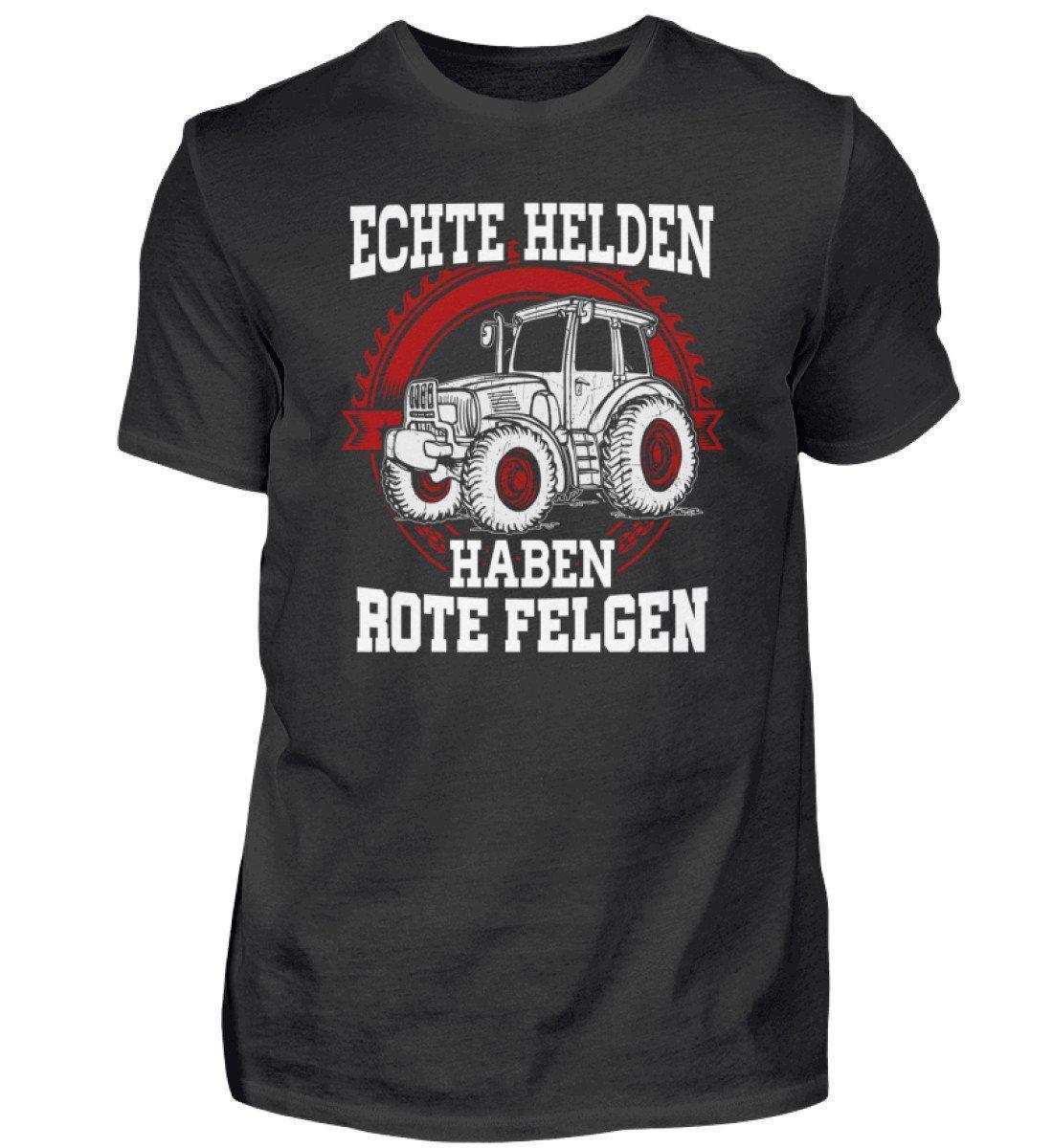 Traktor rote Felgen · Herren T-Shirt-Herren Basic T-Shirt-Black-S-Agrarstarz