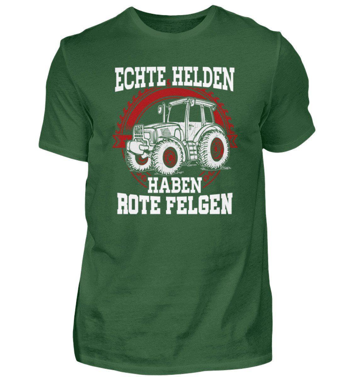 Traktor rote Felgen · Herren T-Shirt-Herren Basic T-Shirt-Bottle Green-S-Agrarstarz