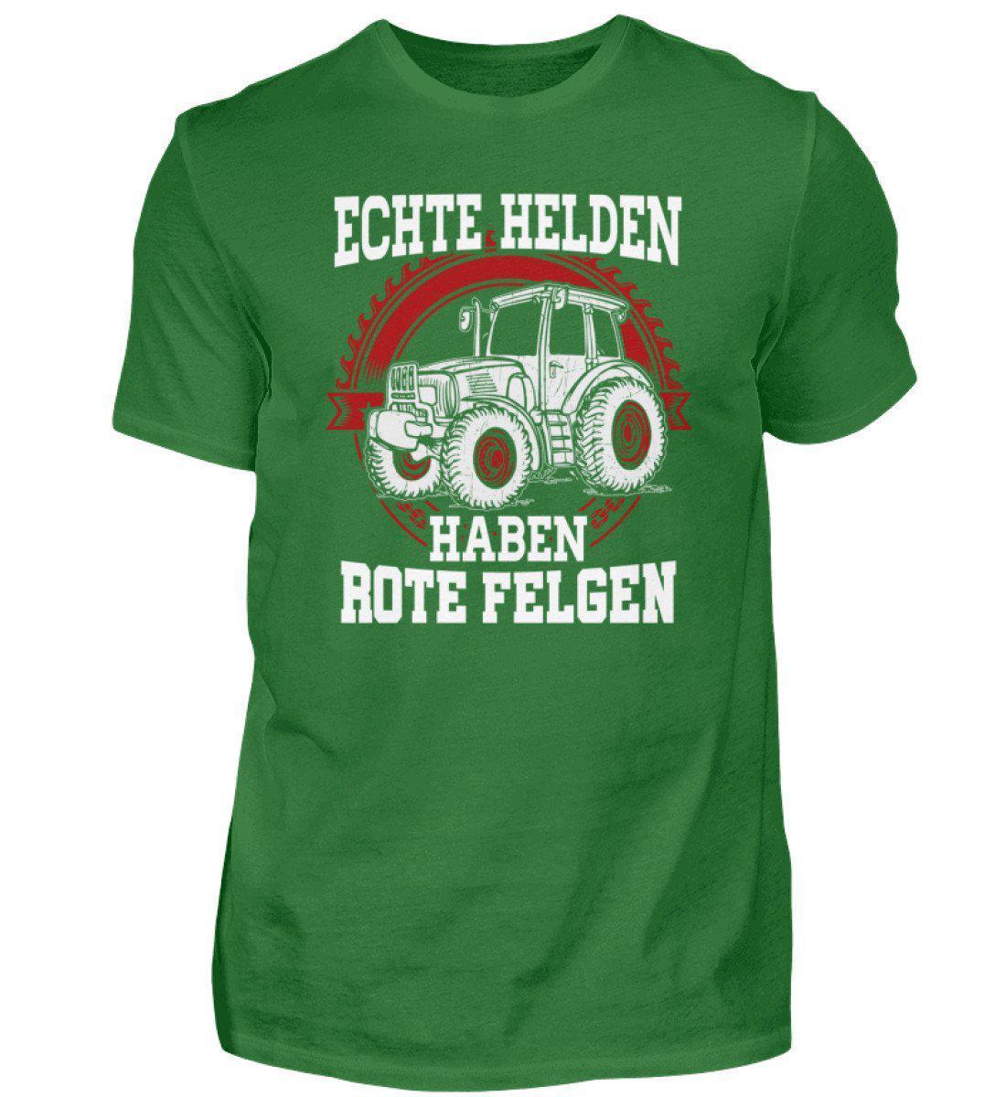 Traktor rote Felgen · Herren T-Shirt-Herren Basic T-Shirt-Kelly Green-S-Agrarstarz