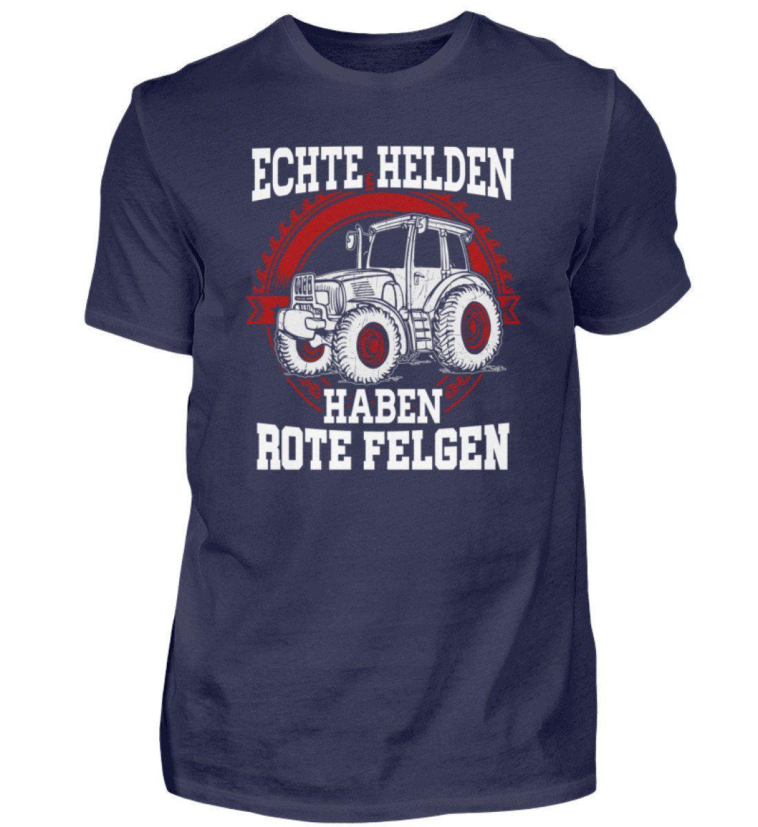 Traktor rote Felgen · Herren T-Shirt-Herren Basic T-Shirt-Navy-S-Agrarstarz