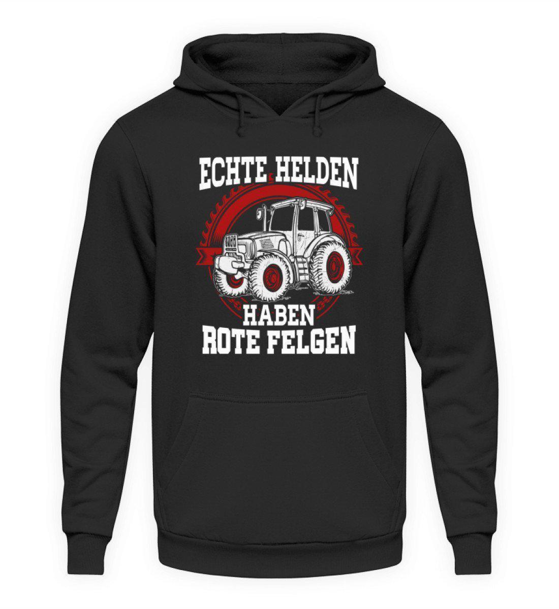 Traktor rote Felgen · Unisex Kapuzenpullover Hoodie-Unisex Hoodie-Jet Black-L-Agrarstarz