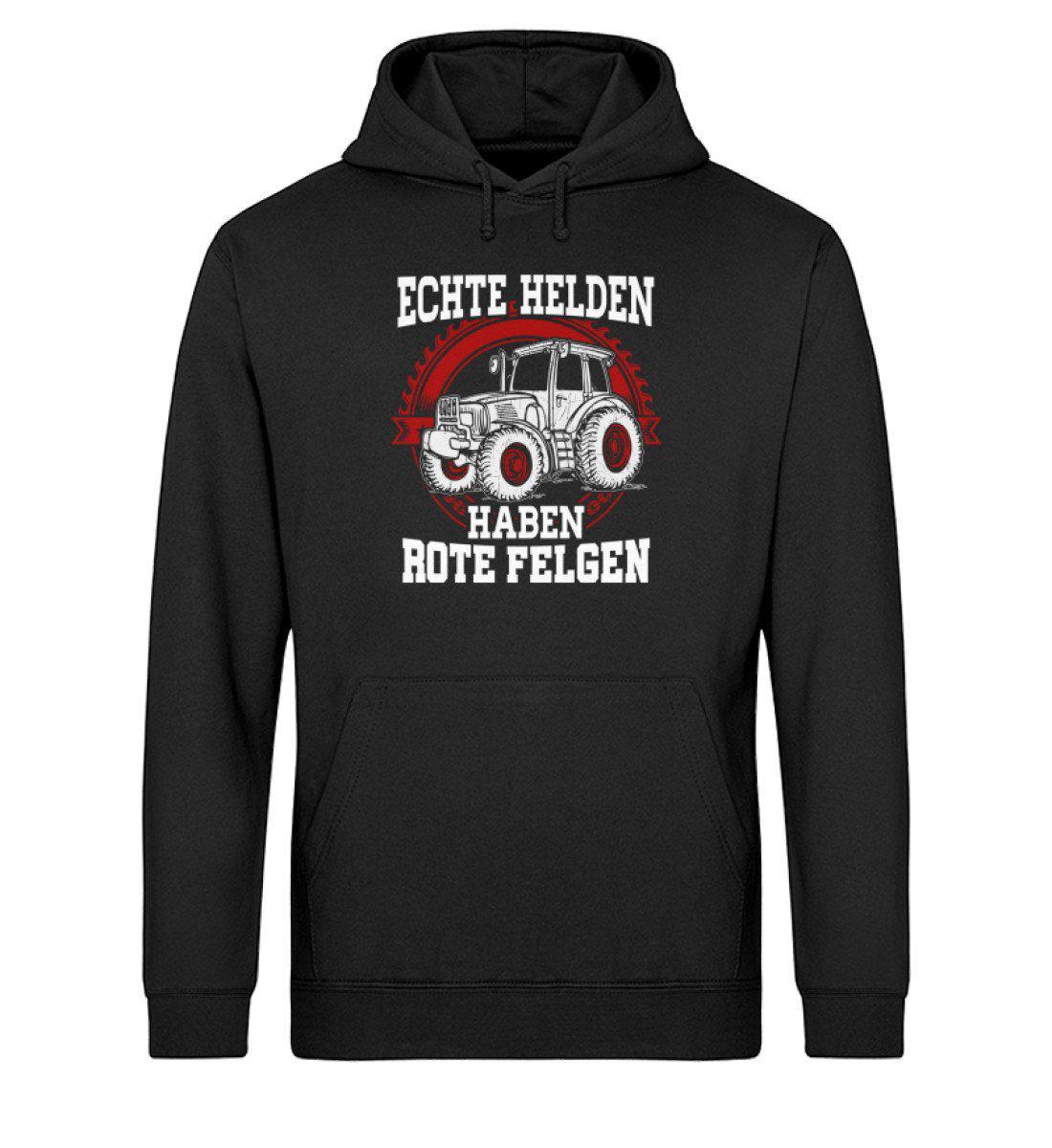 Traktor rote Felgen · Unisex Organic Hoodie-Drummer Hoodie ST/ST-Black-XS-Agrarstarz