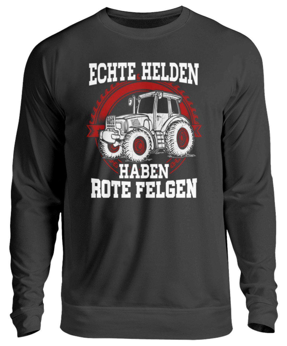 Traktor rote Felgen · Unisex Sweatshirt Pullover-Unisex Sweatshirt-Jet Black-S-Agrarstarz