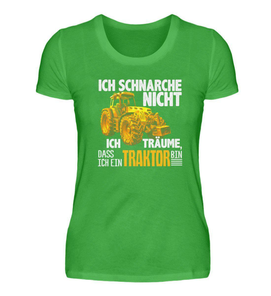 Traktor schnarche 2 · Damen T-Shirt-Damen Basic T-Shirt-Green Apple-S-Agrarstarz