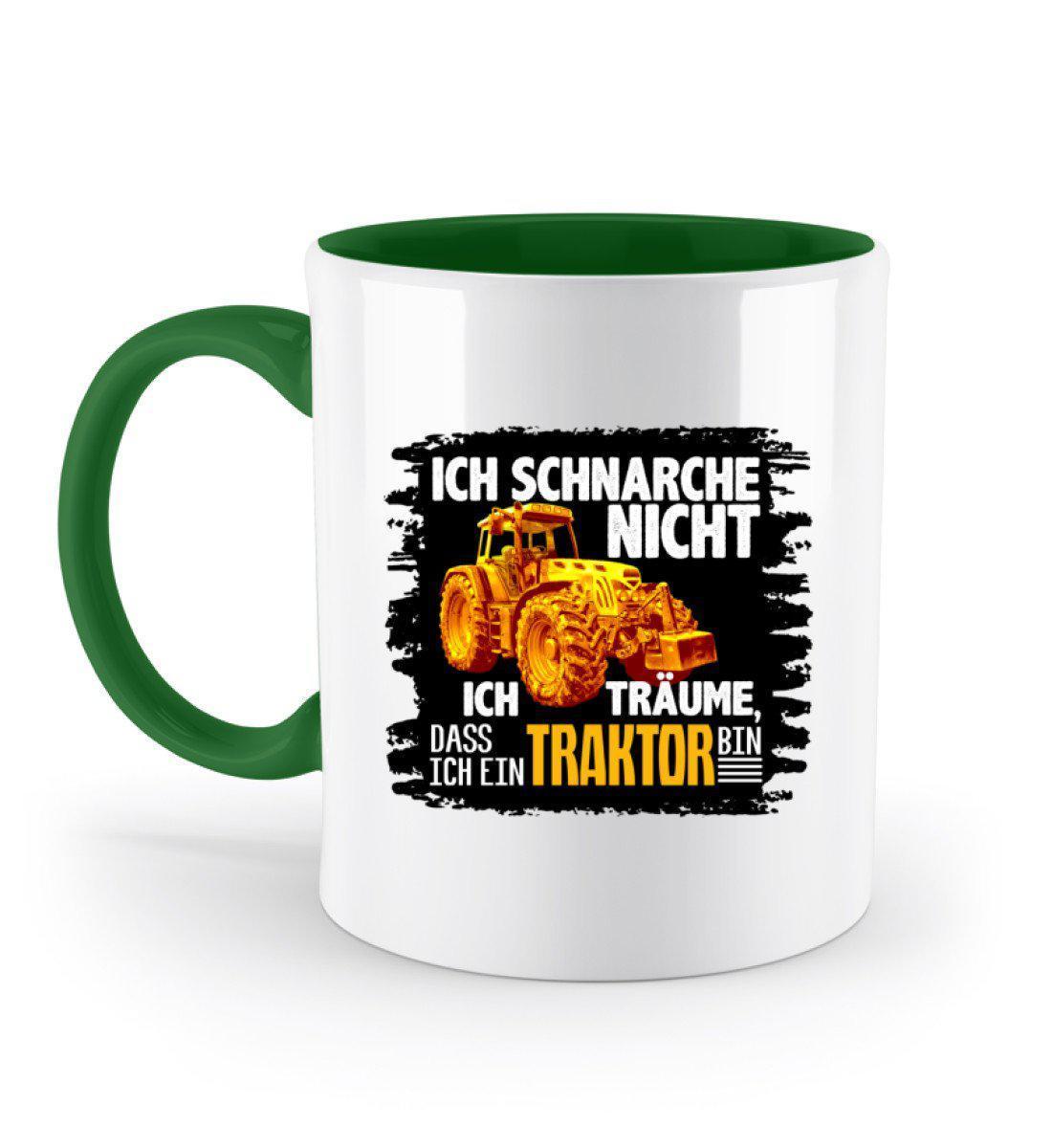 Traktor schnarche 2 · Keramik Tasse zweifarbig-Keramik Tasse Zweifarbig-Irish Green-330ml-Agrarstarz