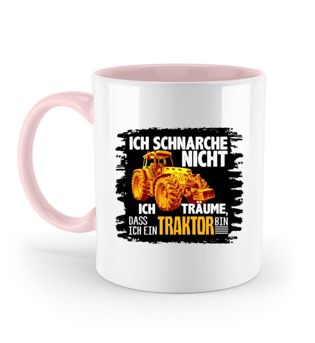 Traktor schnarche 2 · Keramik Tasse zweifarbig-Keramik Tasse Zweifarbig-Powder Pink-330ml-Agrarstarz