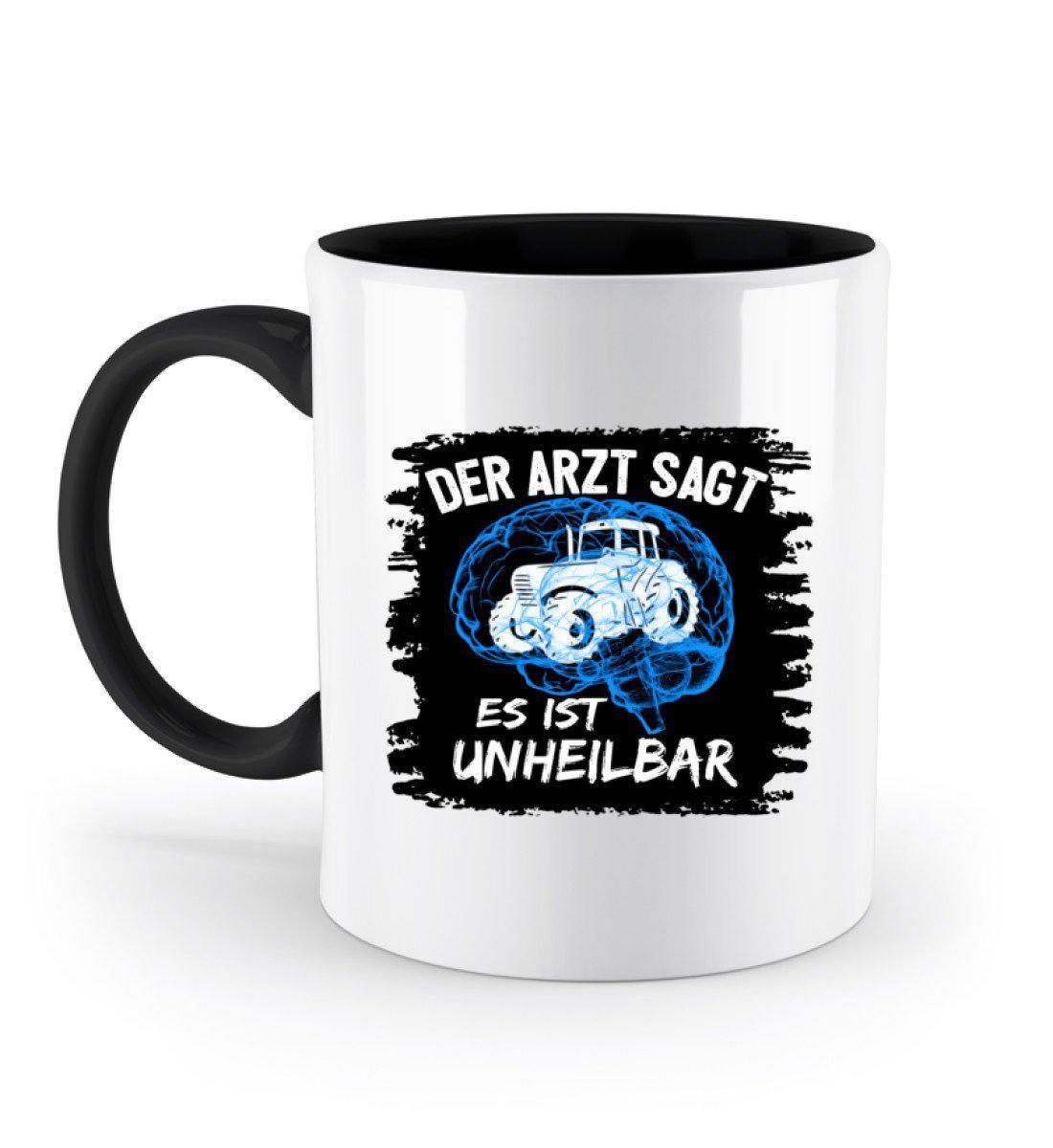 Traktor unheilbar Blau · Keramik Tasse zweifarbig-Keramik Tasse Zweifarbig-Black-330ml-Agrarstarz