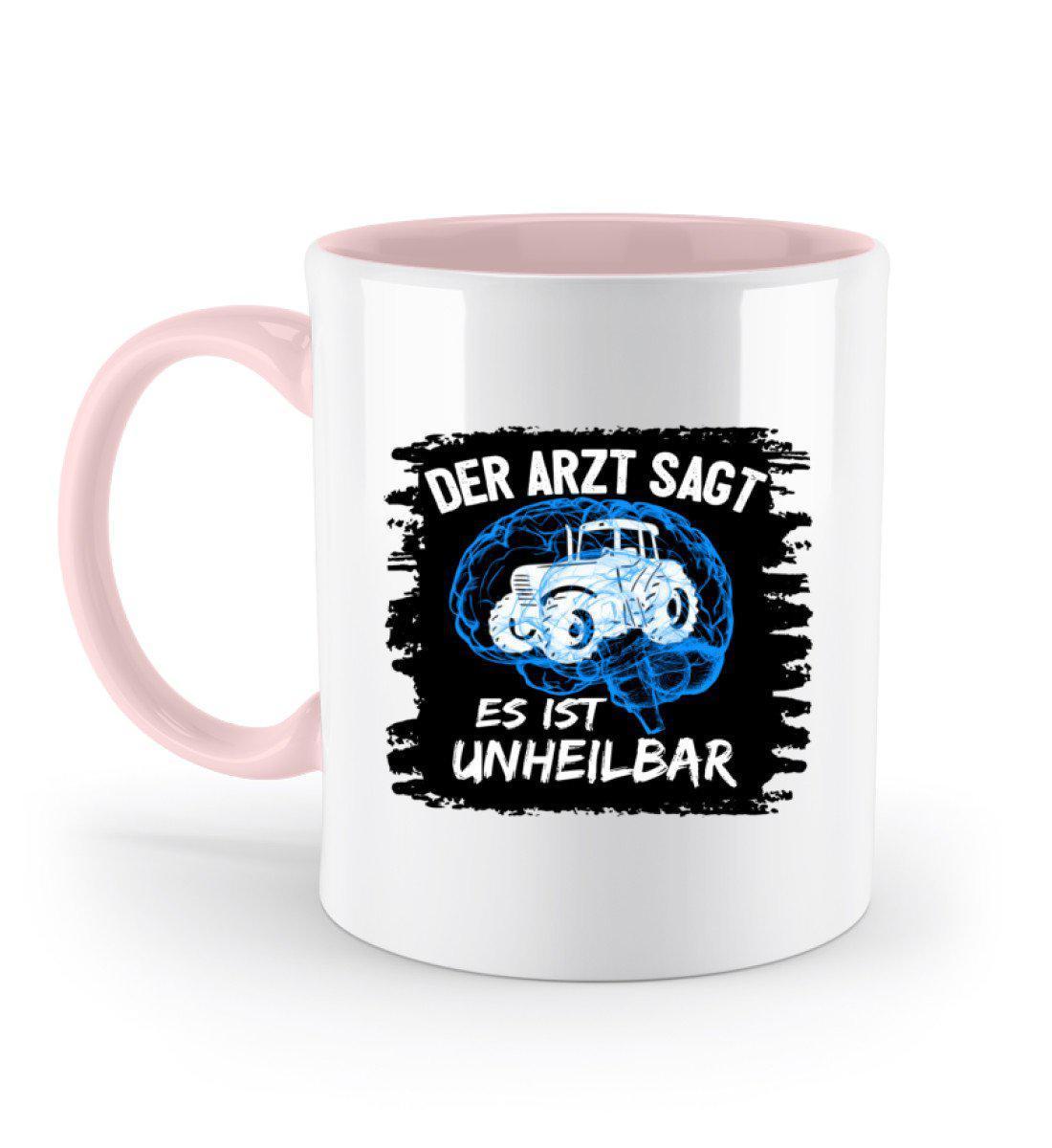 Traktor unheilbar Blau · Keramik Tasse zweifarbig-Keramik Tasse Zweifarbig-Powder Pink-330ml-Agrarstarz