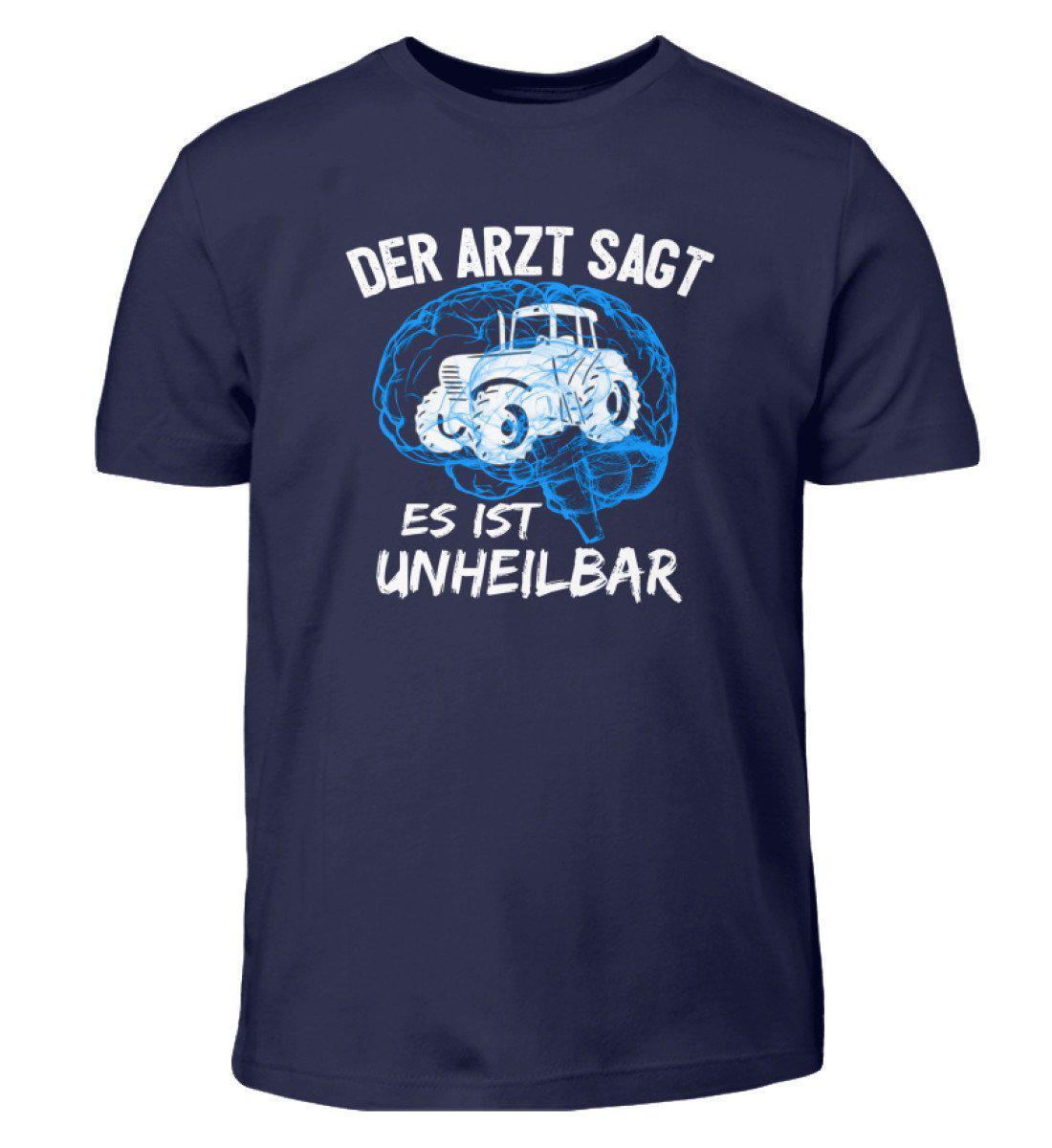 Traktor unheilbar Blau · Kinder T-Shirt-Kinder T-Shirt-Navy-12/14 (152/164)-Agrarstarz