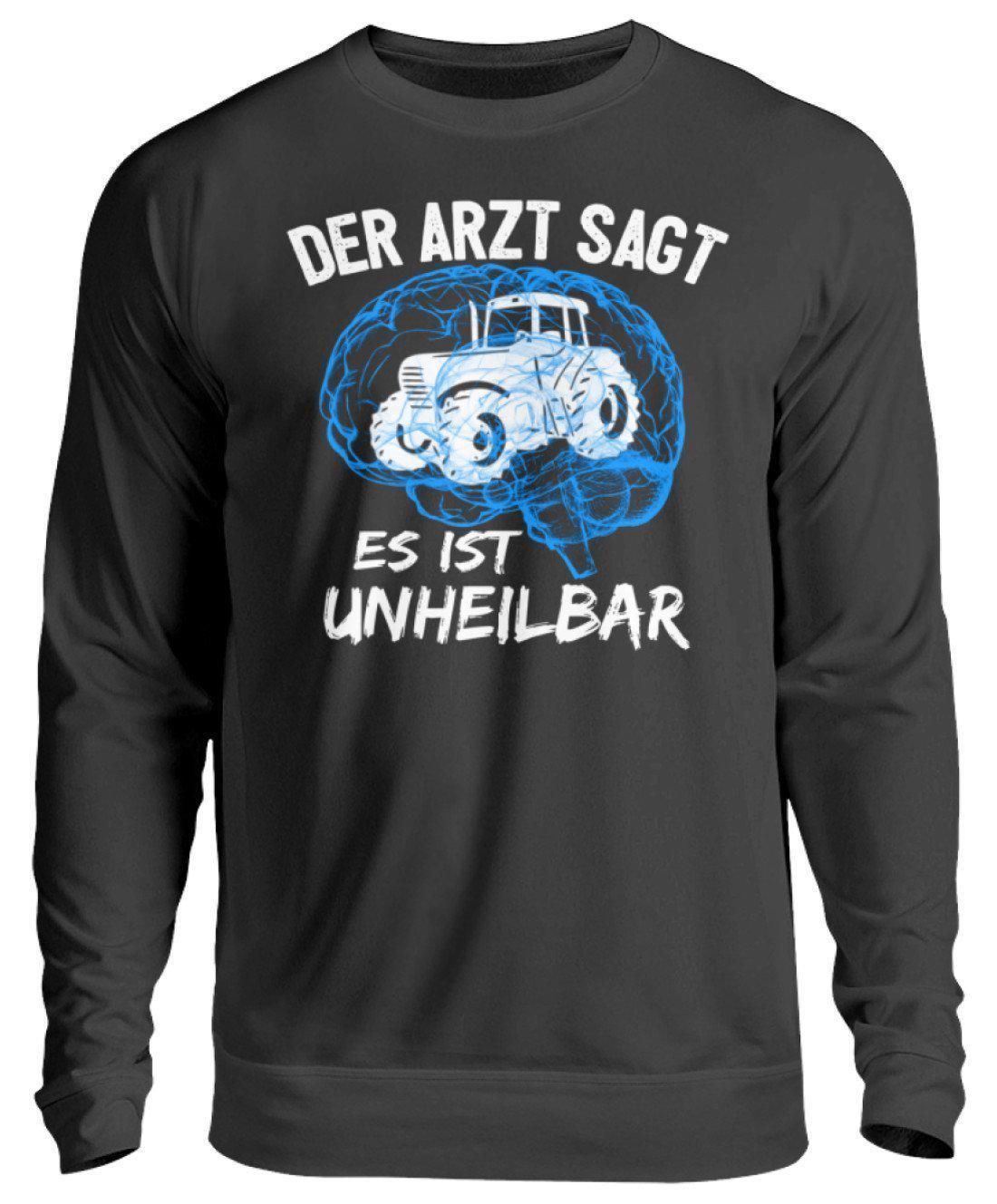 Traktor unheilbar Blau · Unisex Sweatshirt Pullover-Unisex Sweatshirt-Jet Black-S-Agrarstarz